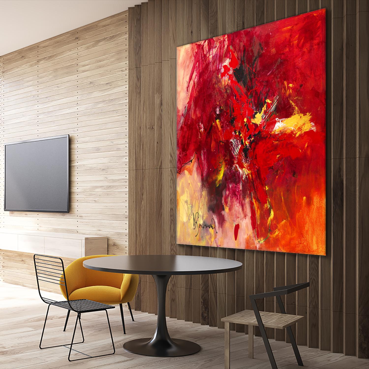 Lovely by Doris Savard on GIANT ART - red abstract