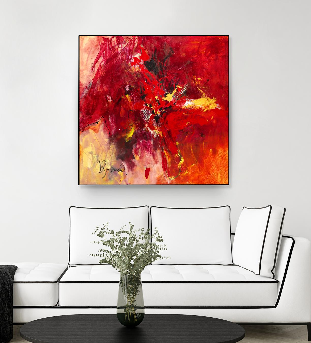 Lovely by Doris Savard on GIANT ART - red abstract
