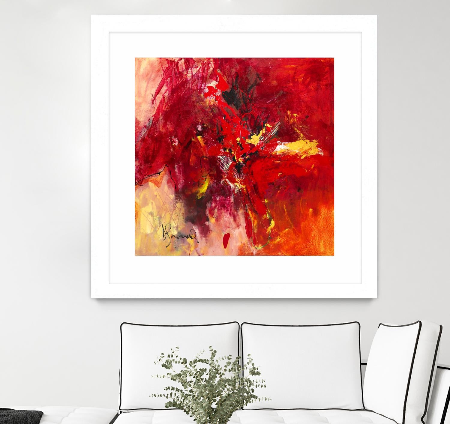 Lovely by Doris Savard on GIANT ART - red abstract