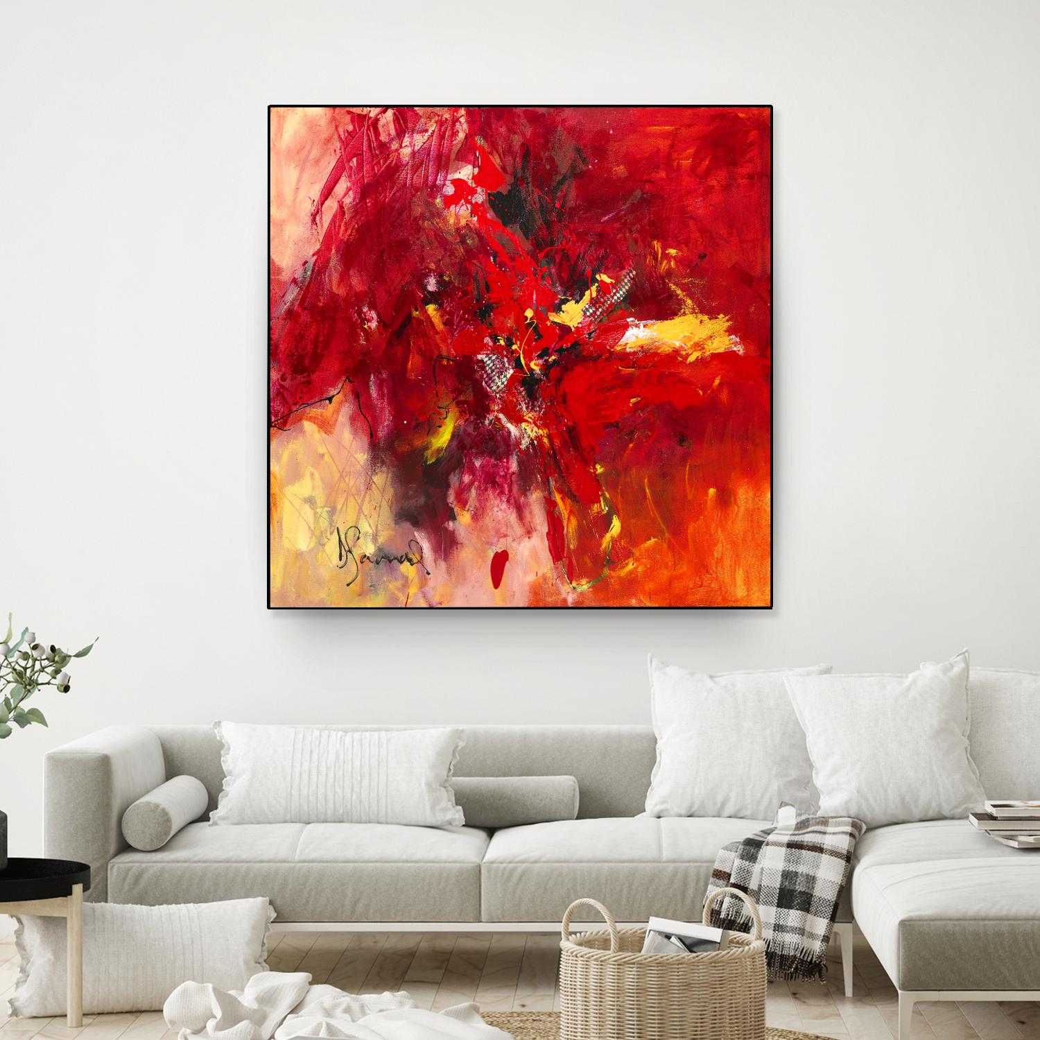 Lovely by Doris Savard on GIANT ART - red abstract