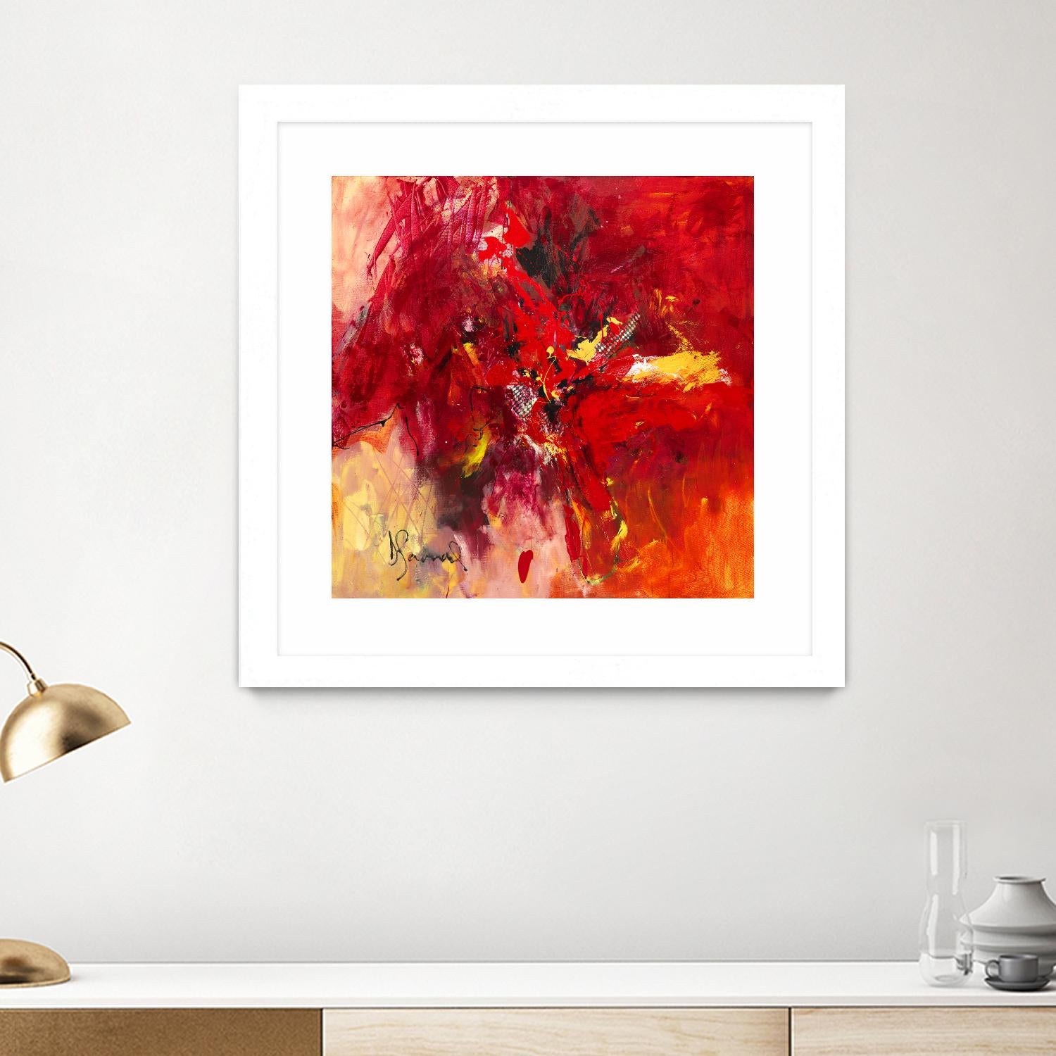 Lovely by Doris Savard on GIANT ART - red abstract
