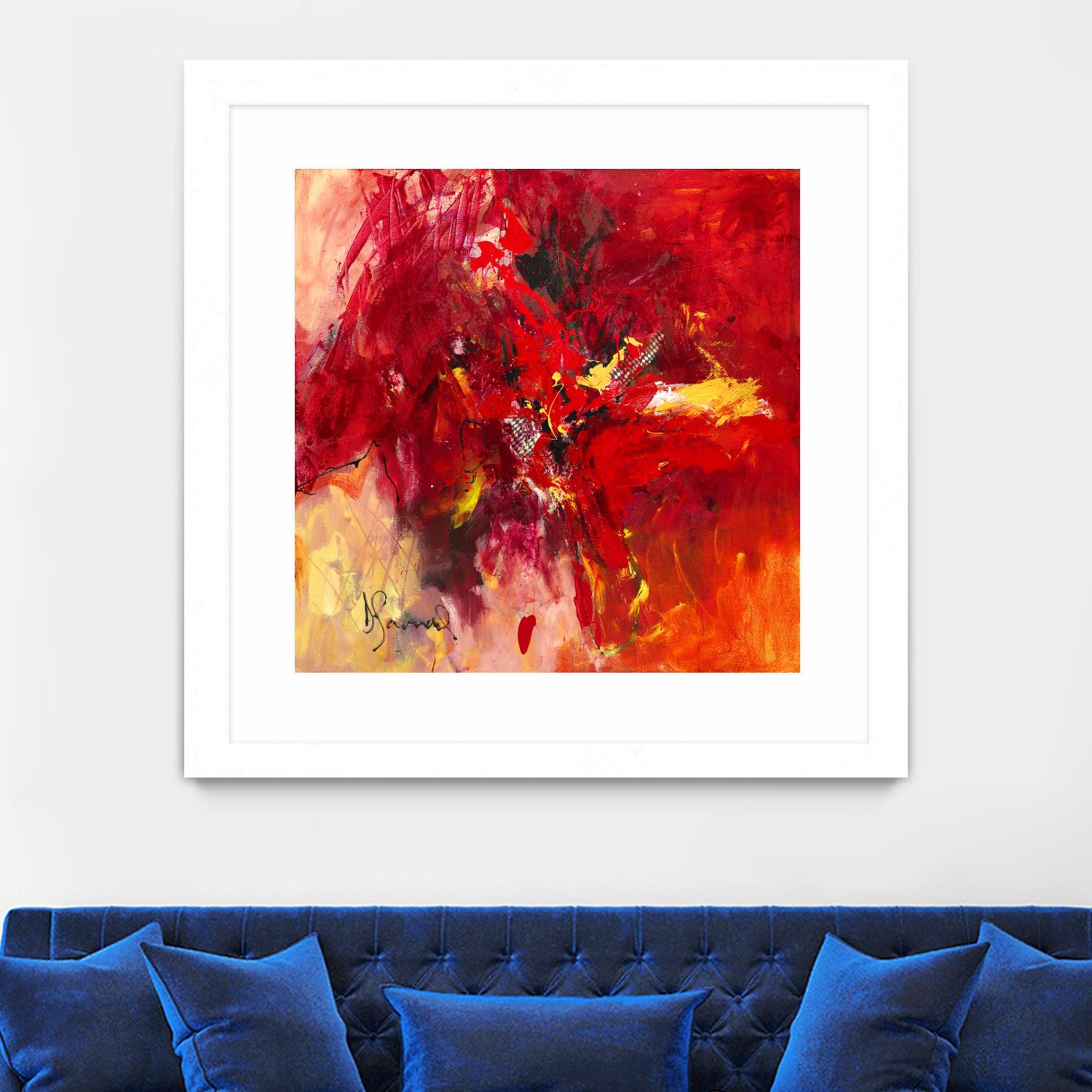 Lovely by Doris Savard on GIANT ART - red abstract