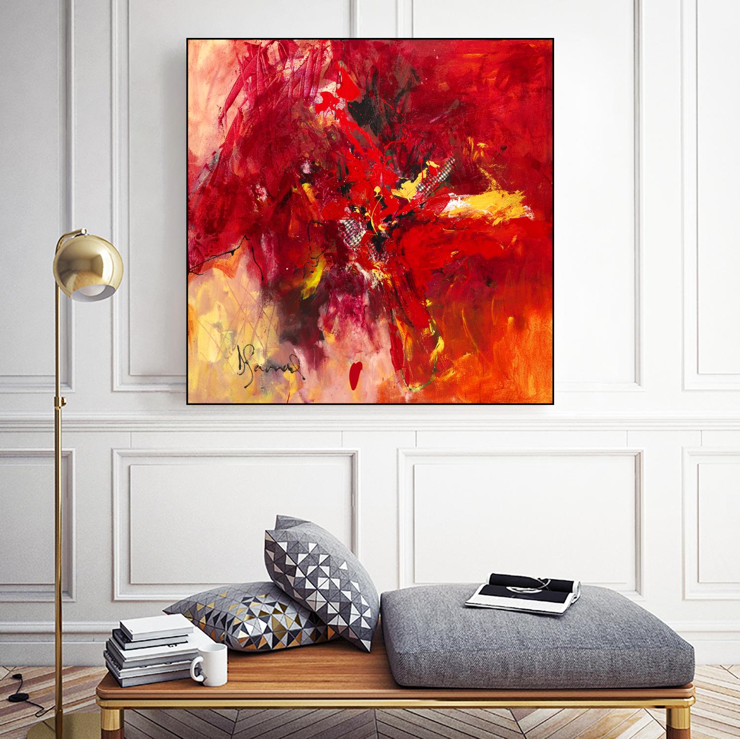 Lovely by Doris Savard on GIANT ART - red abstract