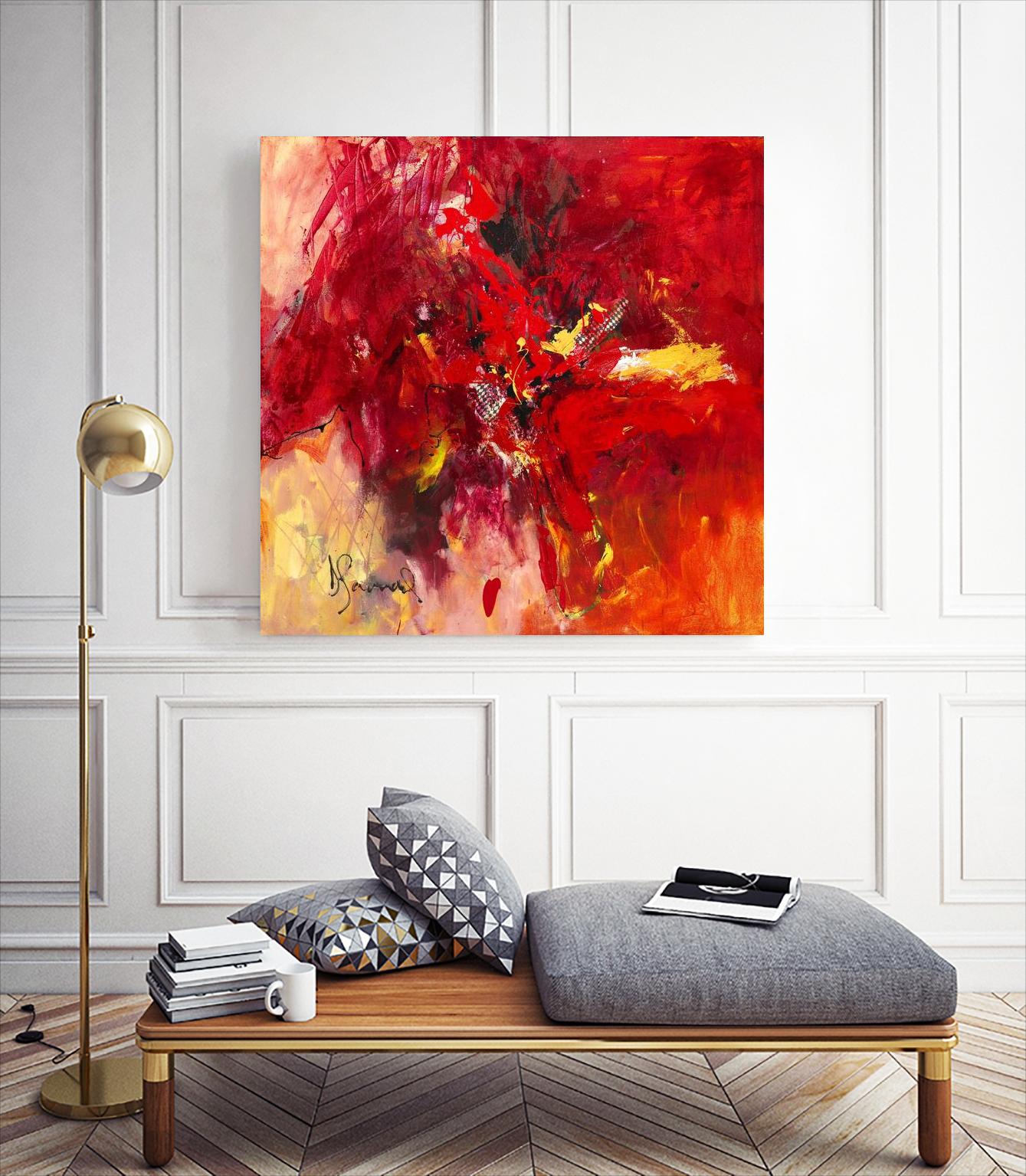 Lovely by Doris Savard on GIANT ART - red abstract