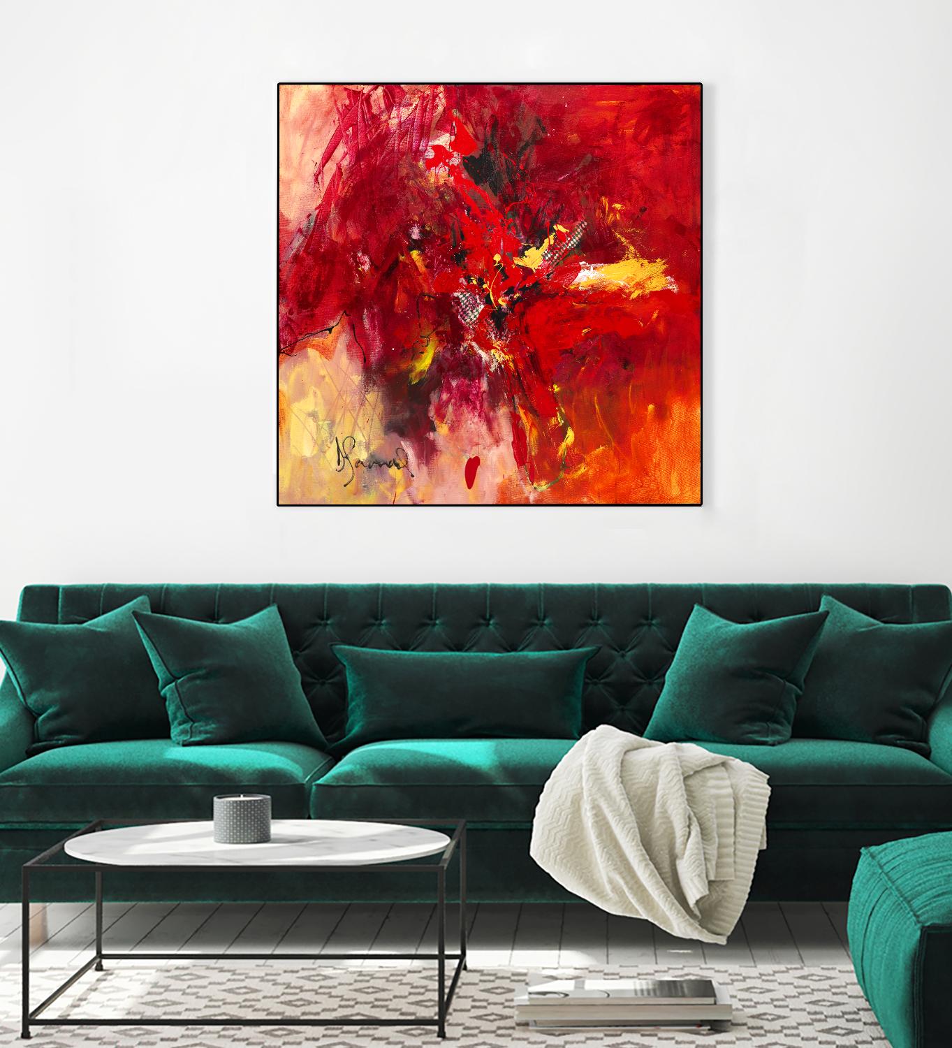 Lovely by Doris Savard on GIANT ART - red abstract