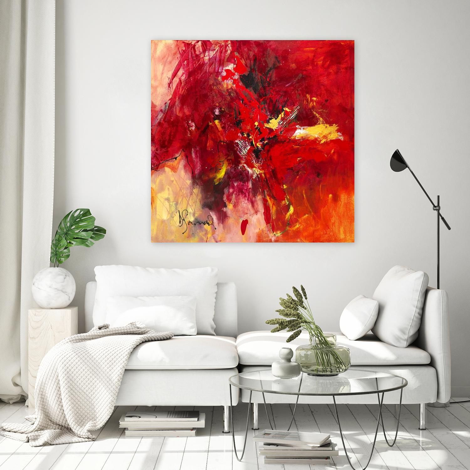 Lovely by Doris Savard on GIANT ART - red abstract