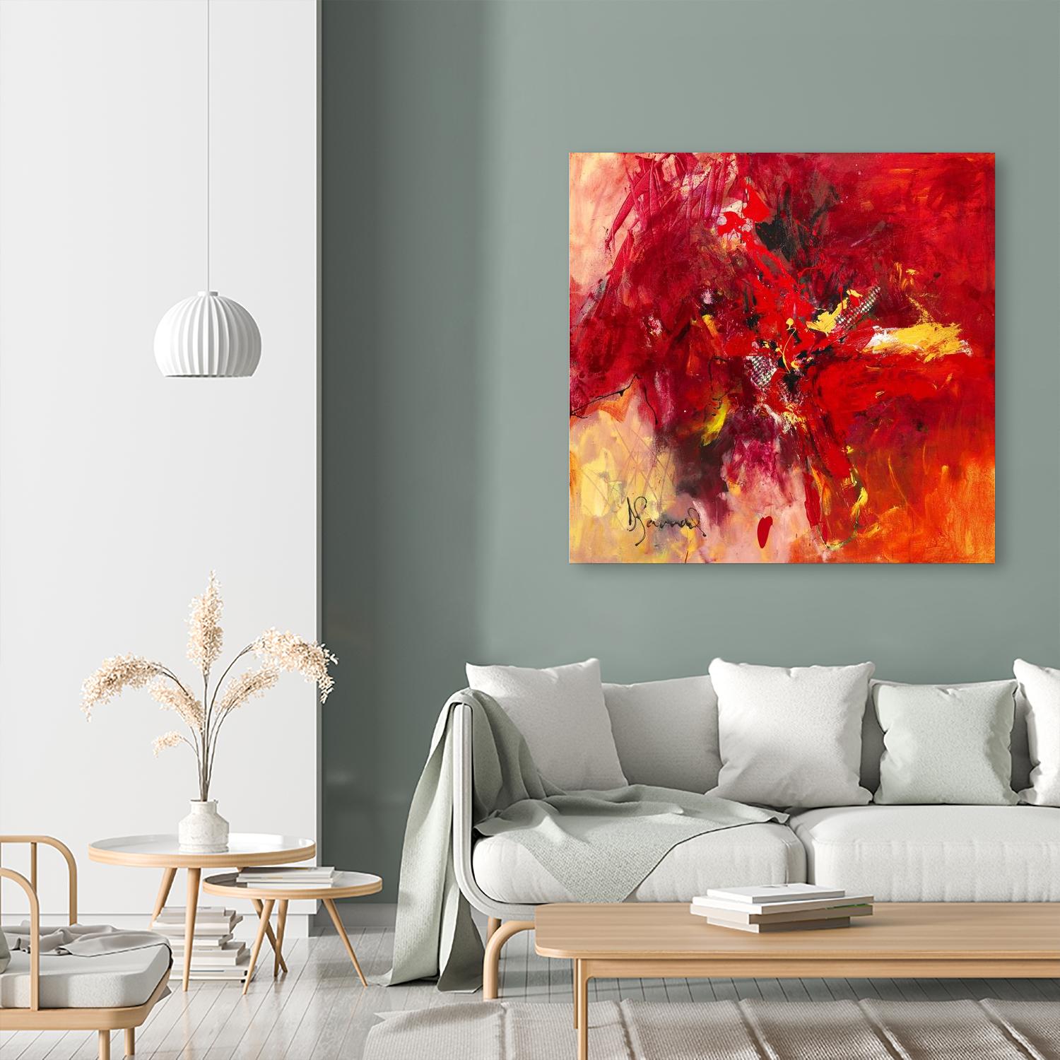 Lovely by Doris Savard on GIANT ART - red abstract