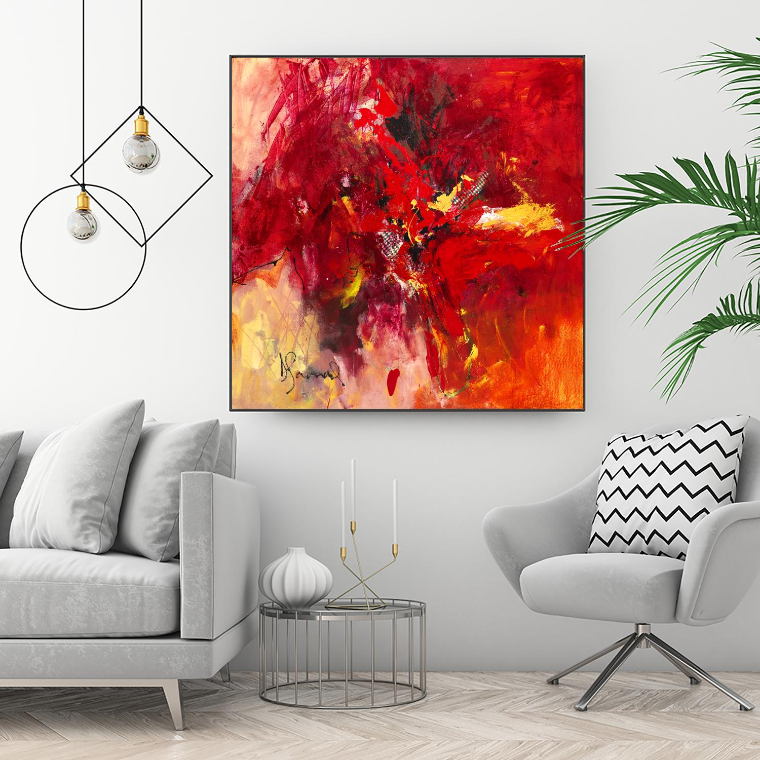 Lovely by Doris Savard on GIANT ART - red abstract