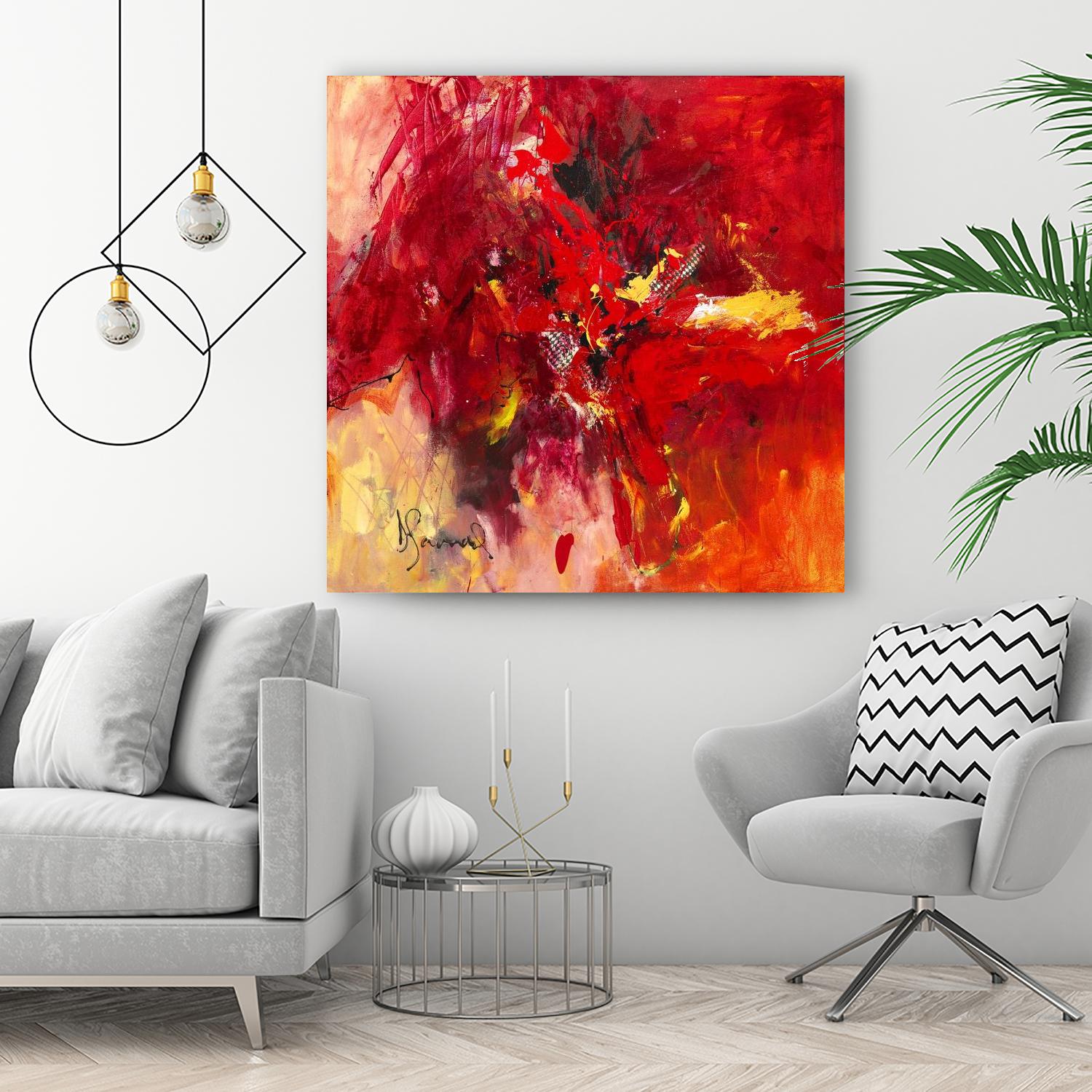 Lovely by Doris Savard on GIANT ART - red abstract