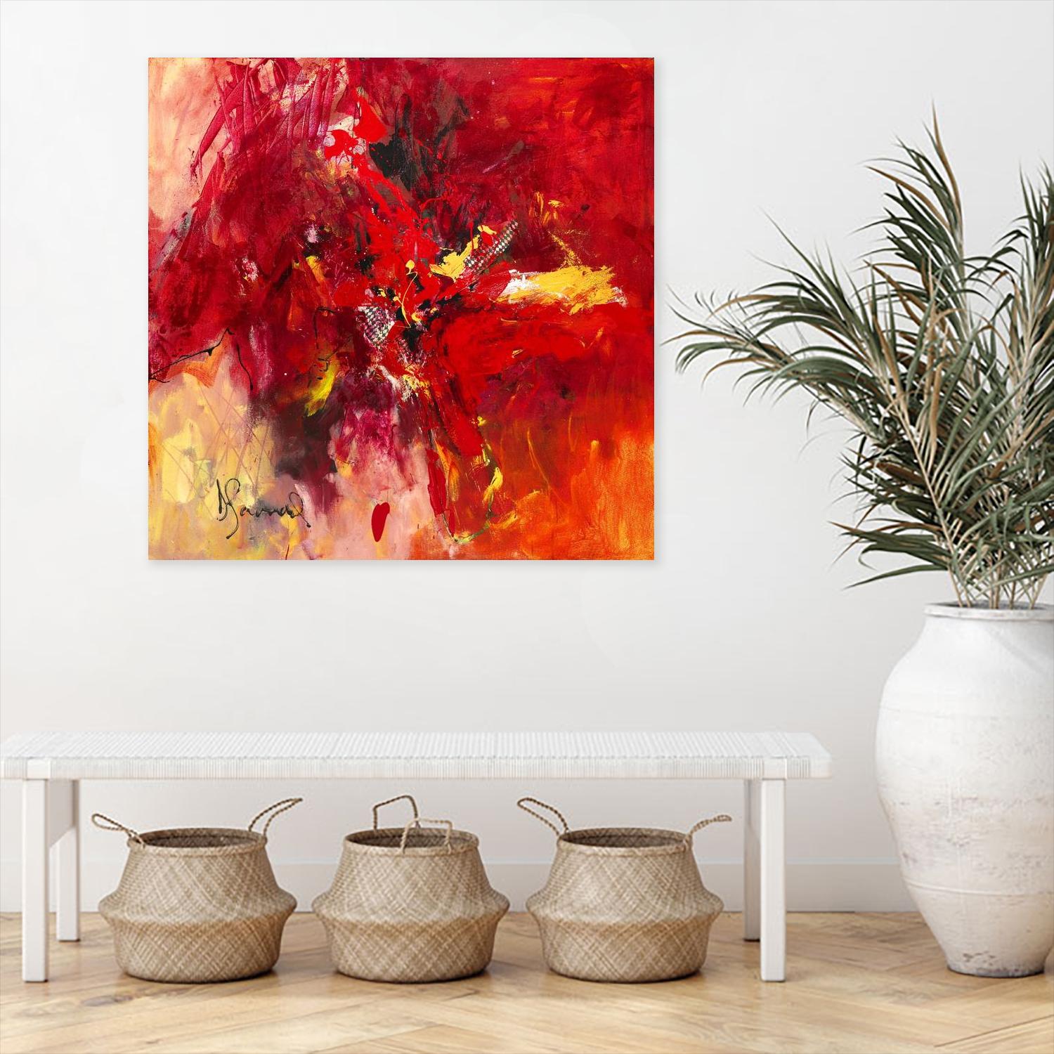 Lovely by Doris Savard on GIANT ART - red abstract