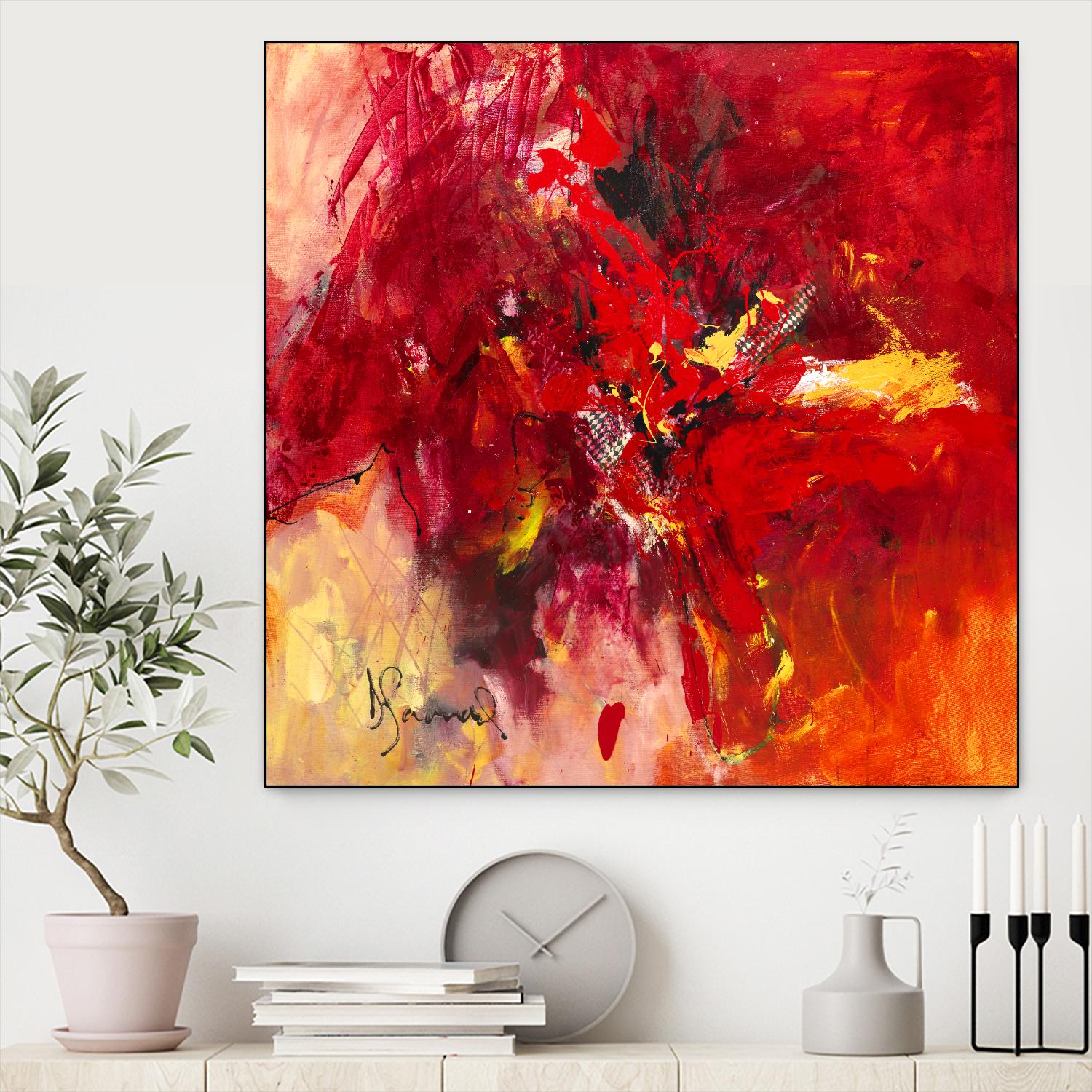 Lovely by Doris Savard on GIANT ART - red abstract