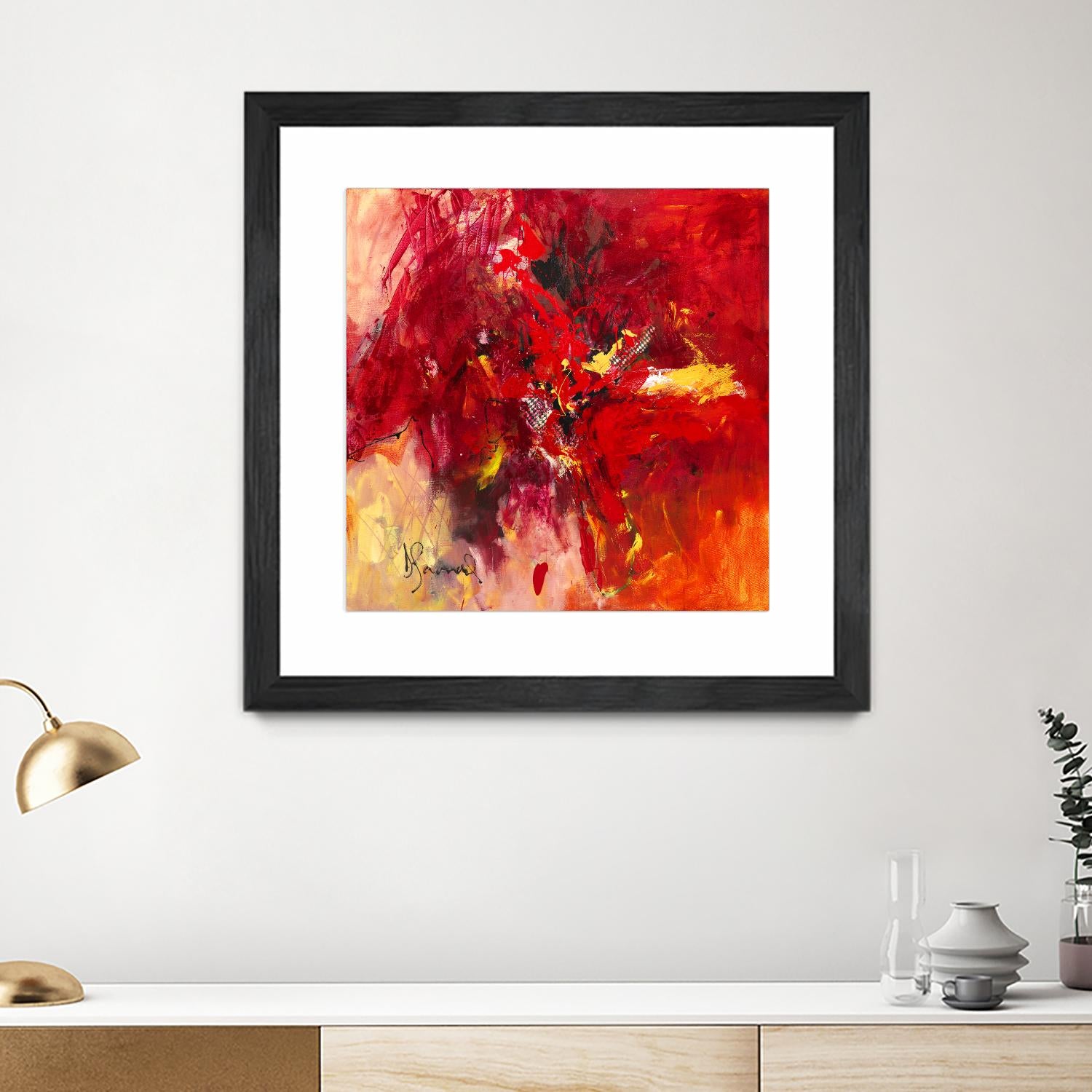 Lovely by Doris Savard on GIANT ART - red abstract