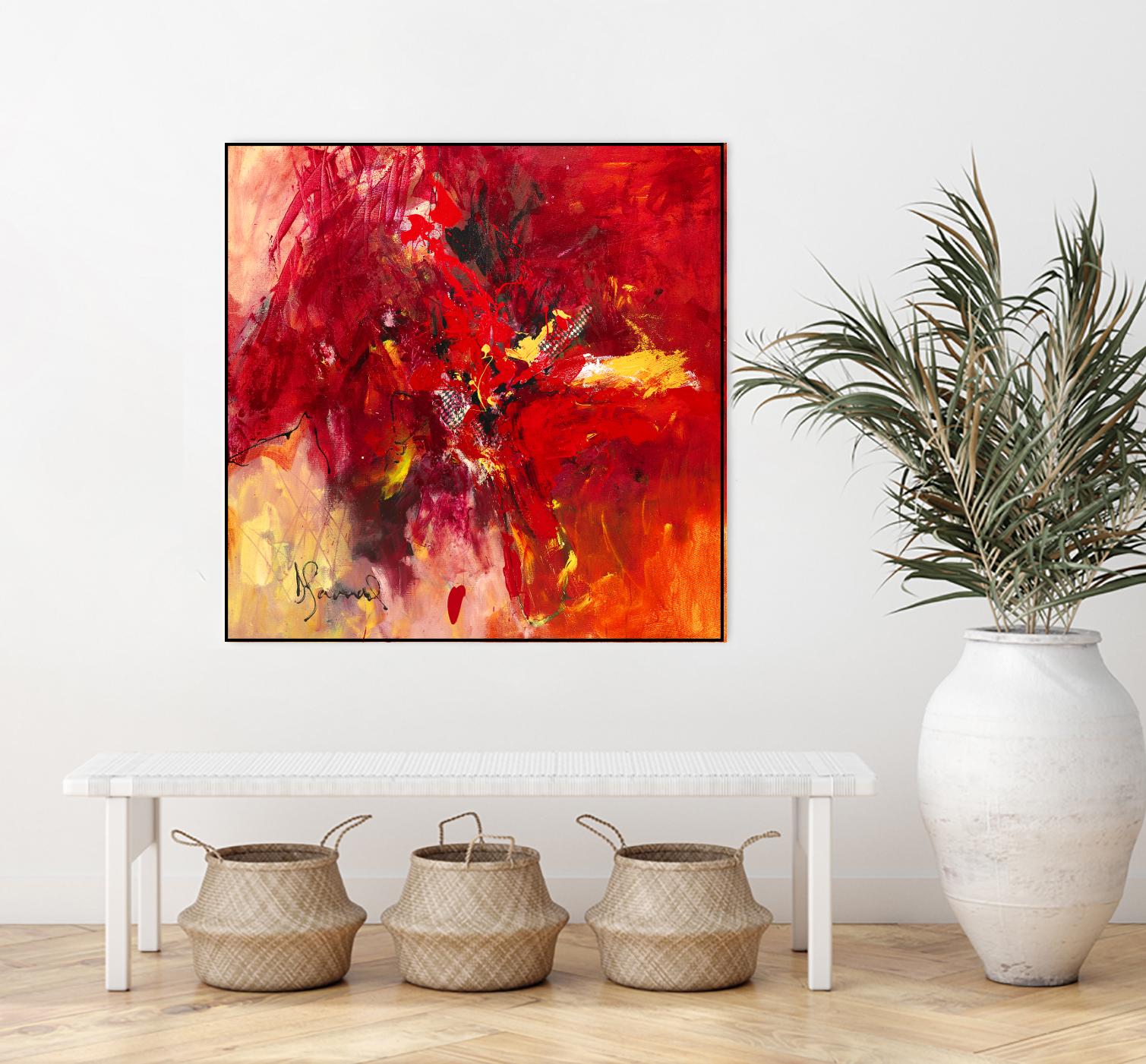 Lovely by Doris Savard on GIANT ART - red abstract
