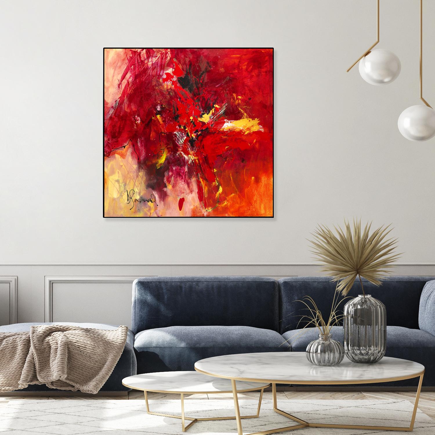 Lovely by Doris Savard on GIANT ART - red abstract