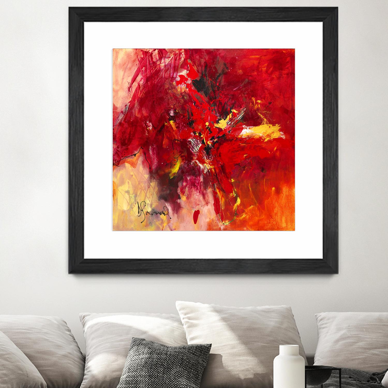 Lovely by Doris Savard on GIANT ART - red abstract