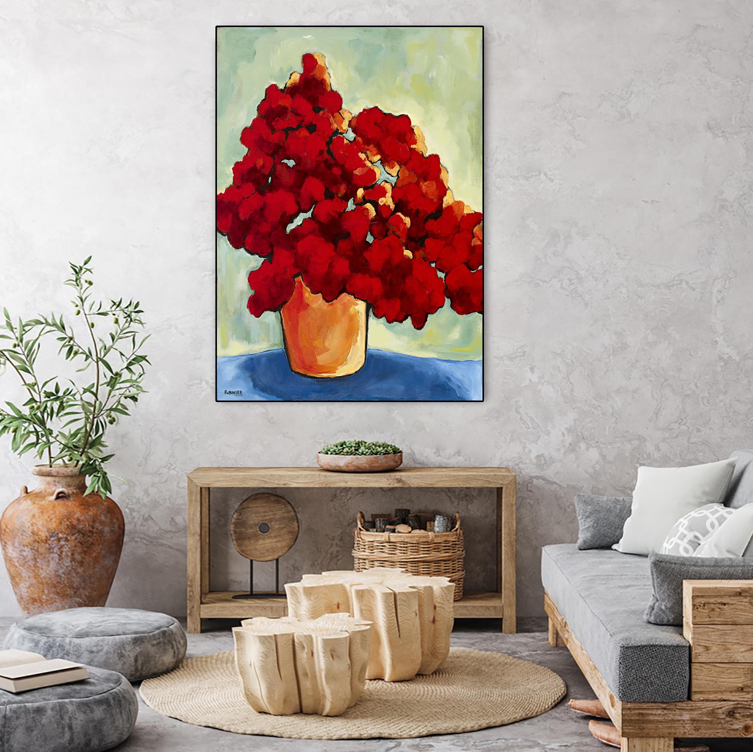 Red Blake by Bram Rubinger on GIANT ART - red flowers bouquet