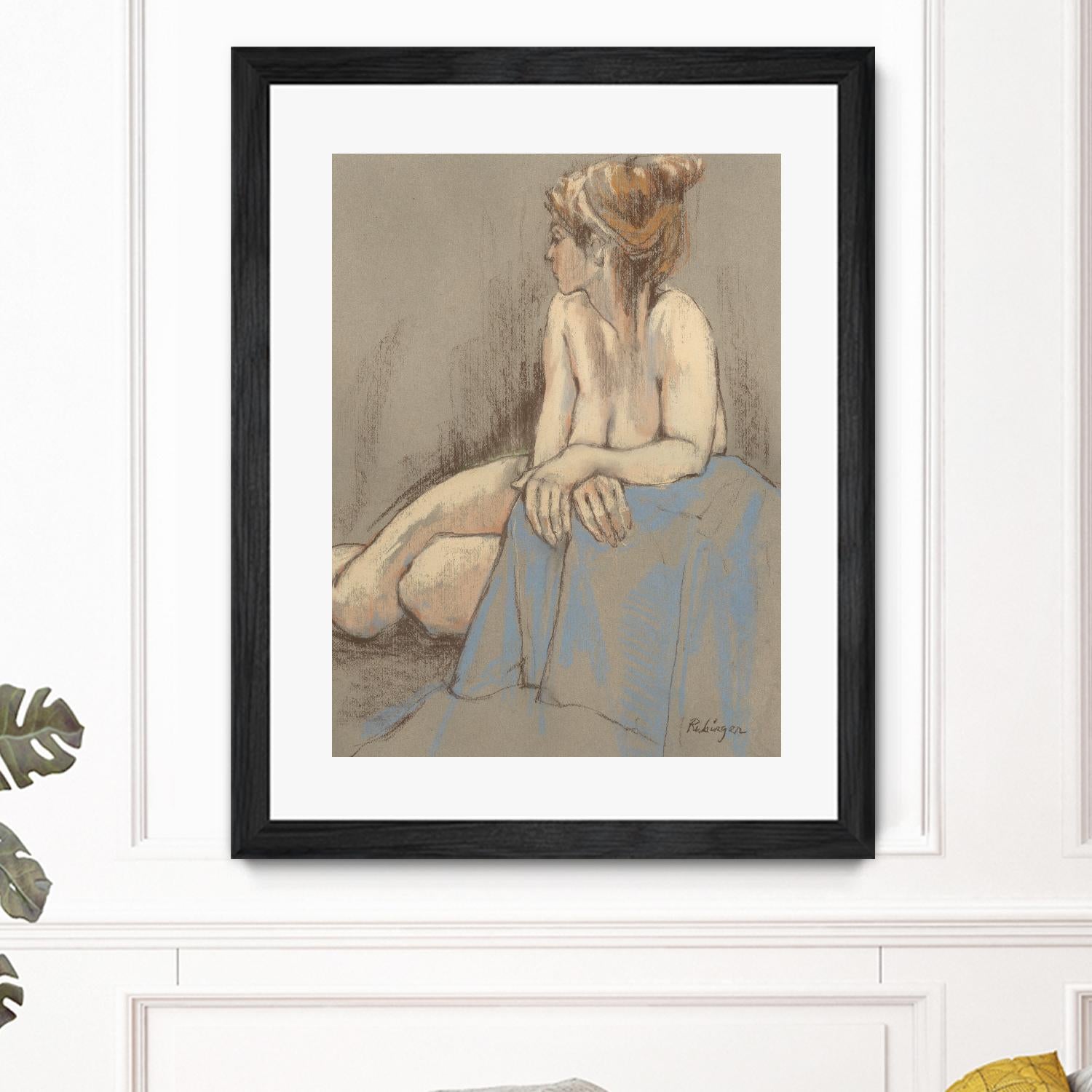 After the Bath by Bram Rubinger on GIANT ART - beige figurative corps nu