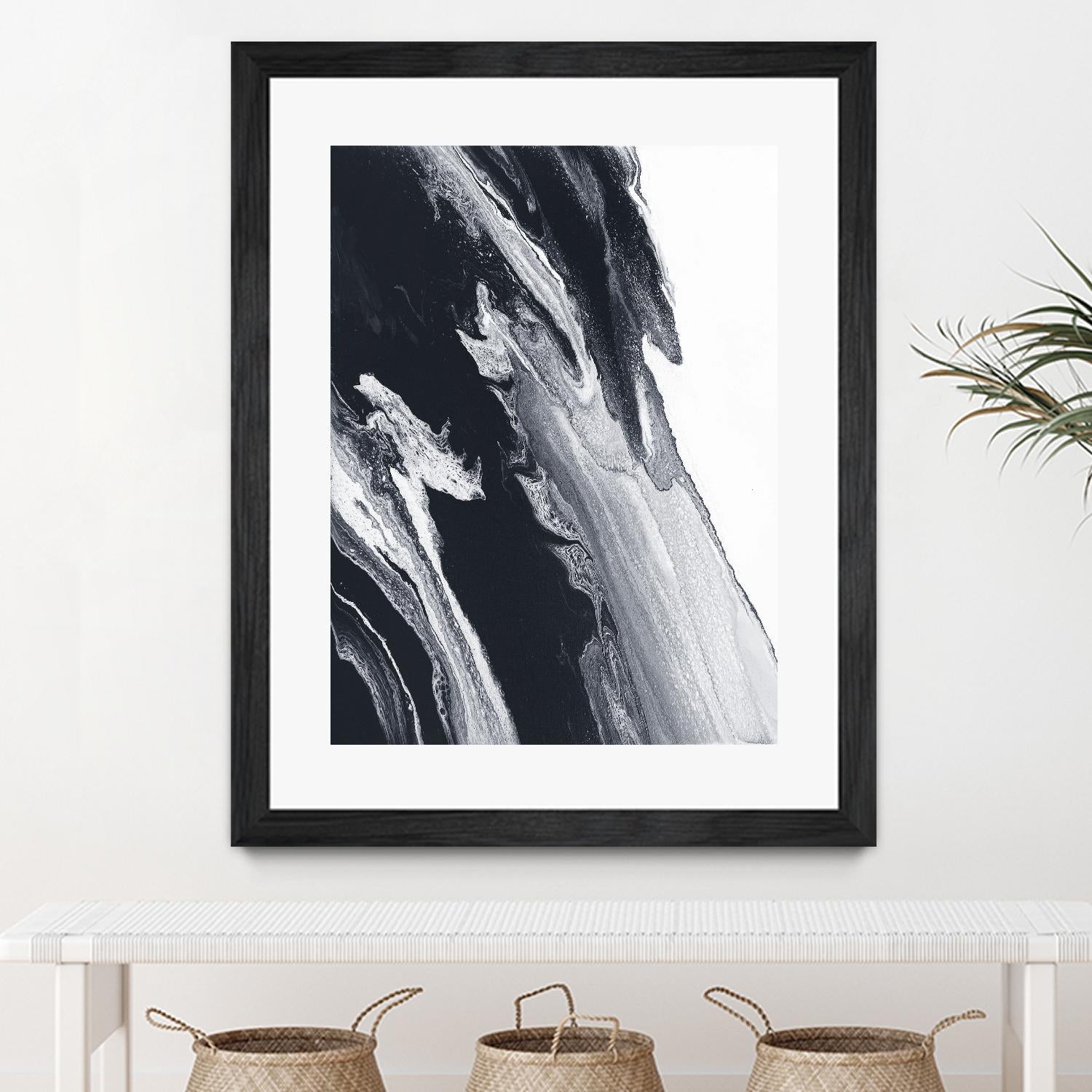 Azure Gold by Alyson Mccrink on GIANT ART - black black & white transparence