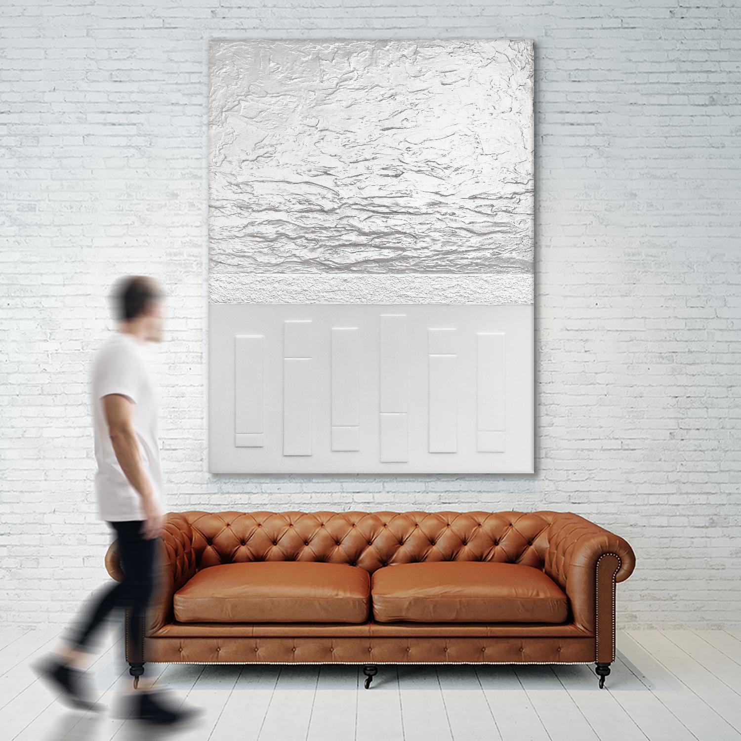 Black And White Storm by Alyson Mccrink on GIANT ART - white abstract ton sur ton