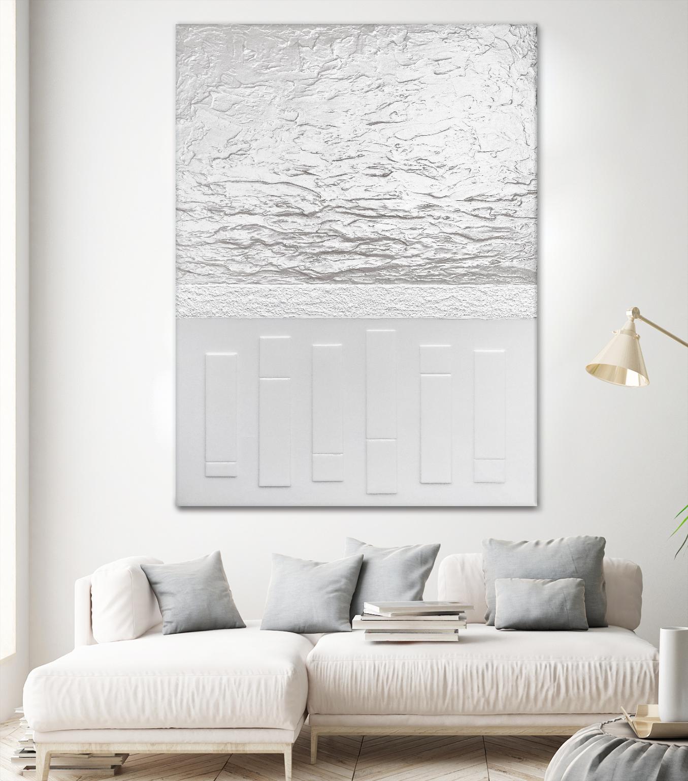 Black And White Storm by Alyson Mccrink on GIANT ART - white abstract ton sur ton