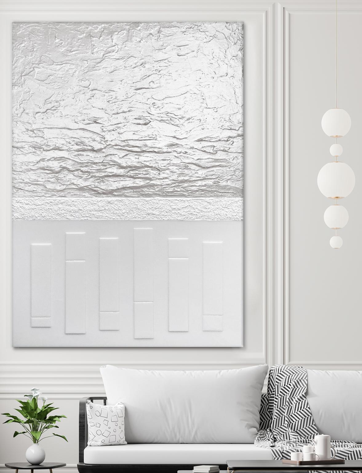 Black And White Storm by Alyson Mccrink on GIANT ART - white abstract ton sur ton