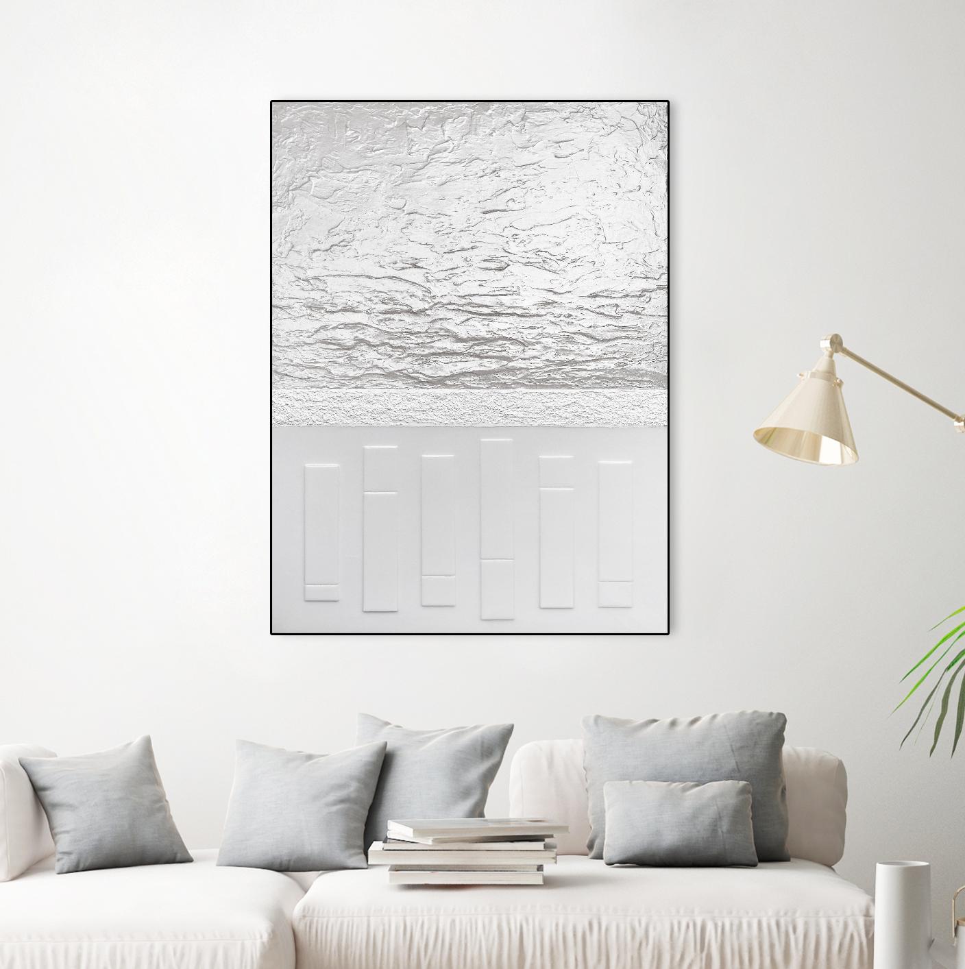 Black And White Storm by Alyson Mccrink on GIANT ART - white abstract ton sur ton