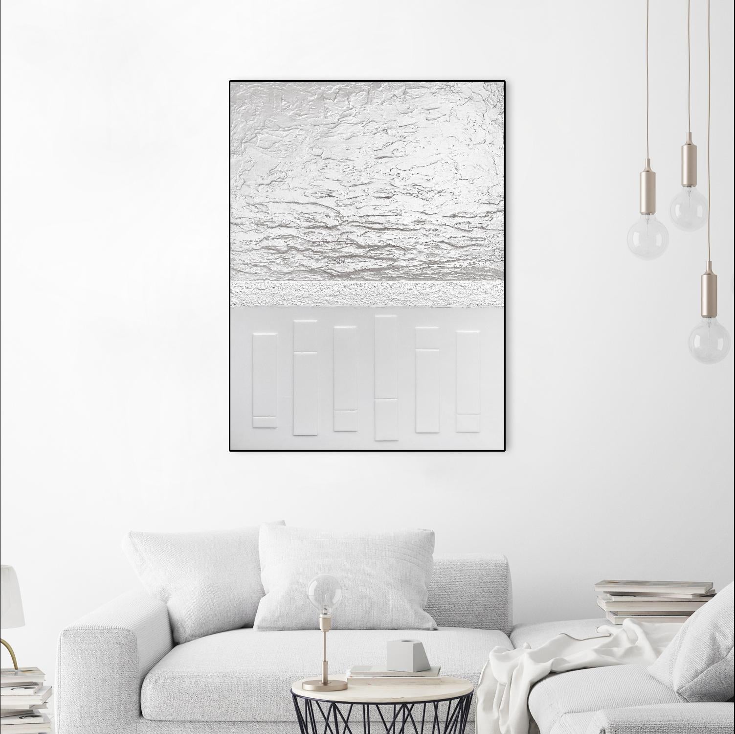 Black And White Storm by Alyson Mccrink on GIANT ART - white abstract ton sur ton
