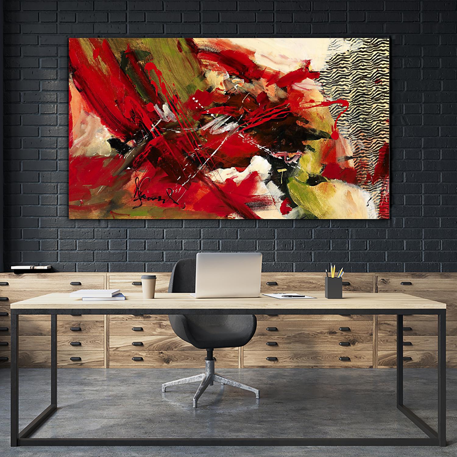 Profondeur by Doris Savard on GIANT ART - red abstract