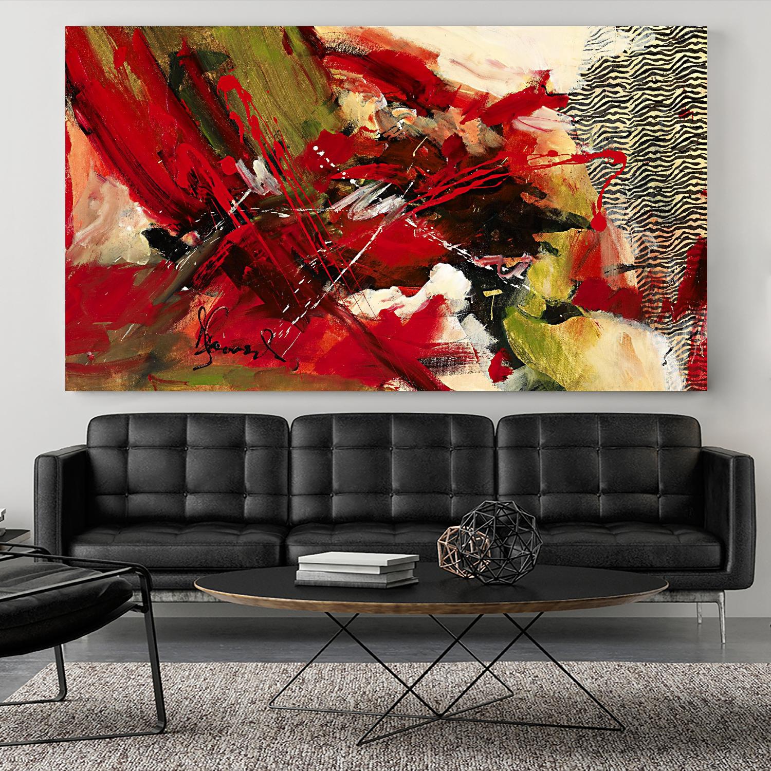 Profondeur by Doris Savard on GIANT ART - red abstract
