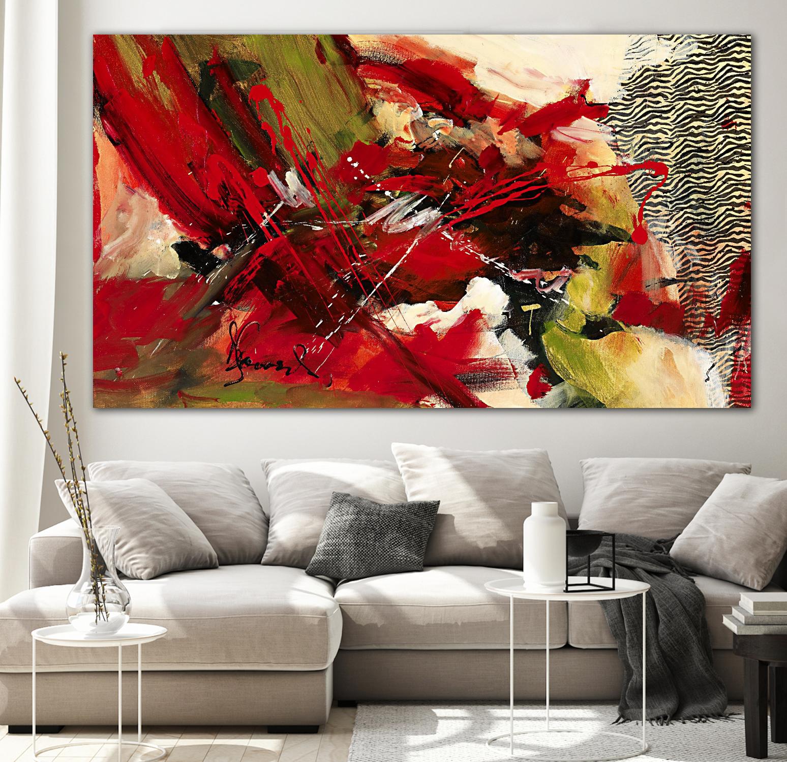 Profondeur by Doris Savard on GIANT ART - red abstract
