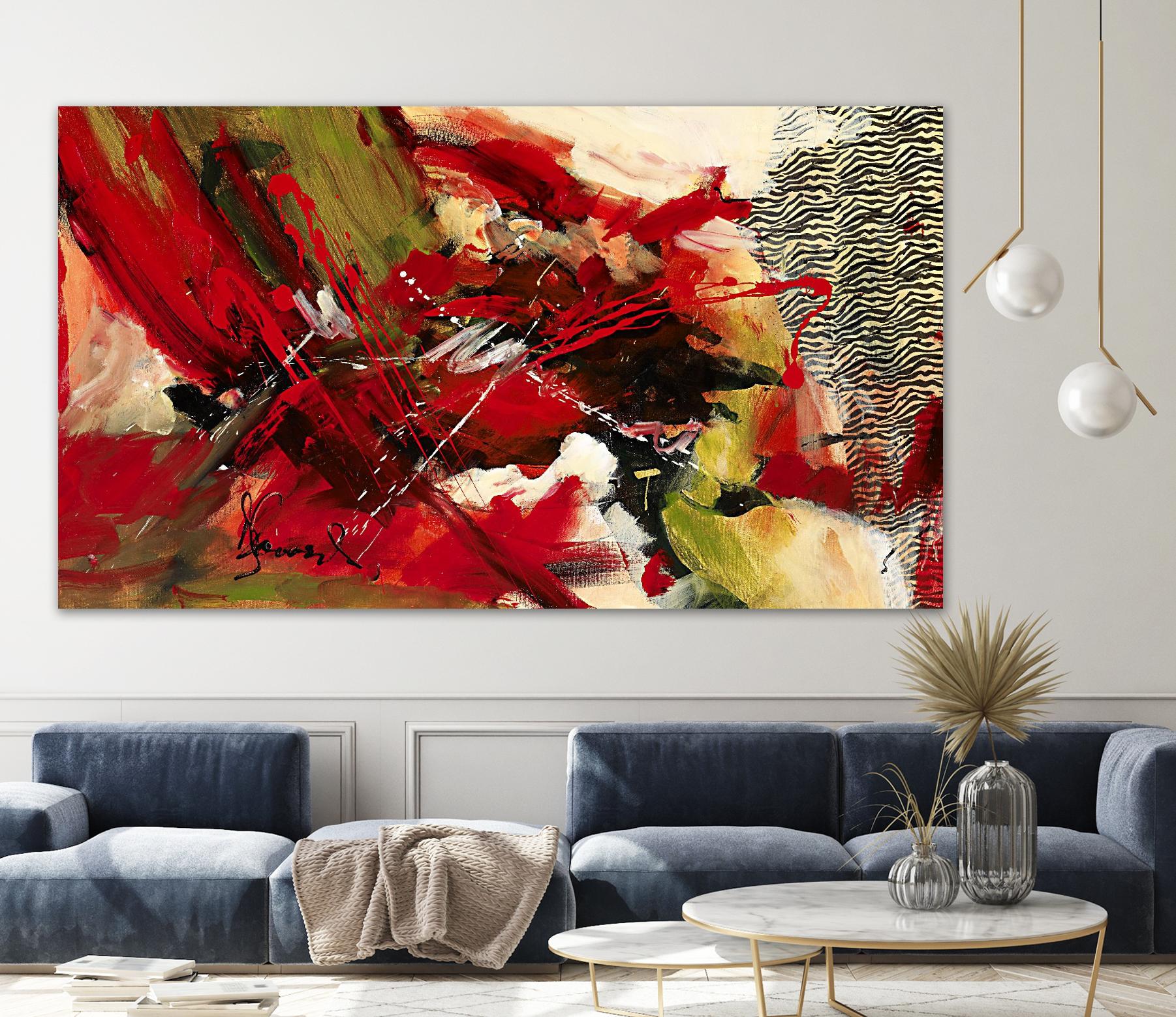 Profondeur by Doris Savard on GIANT ART - red abstract