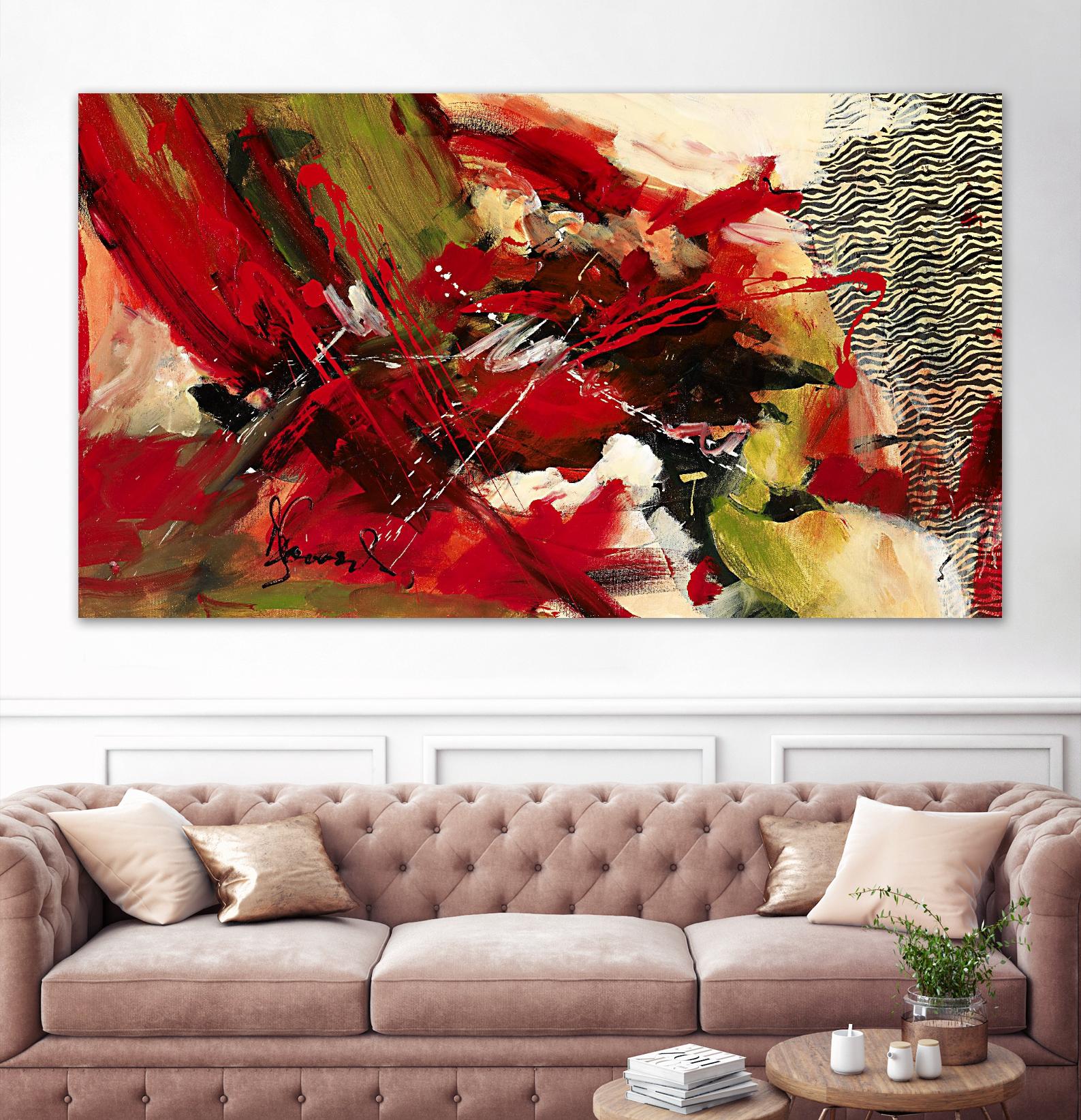 Profondeur by Doris Savard on GIANT ART - red abstract