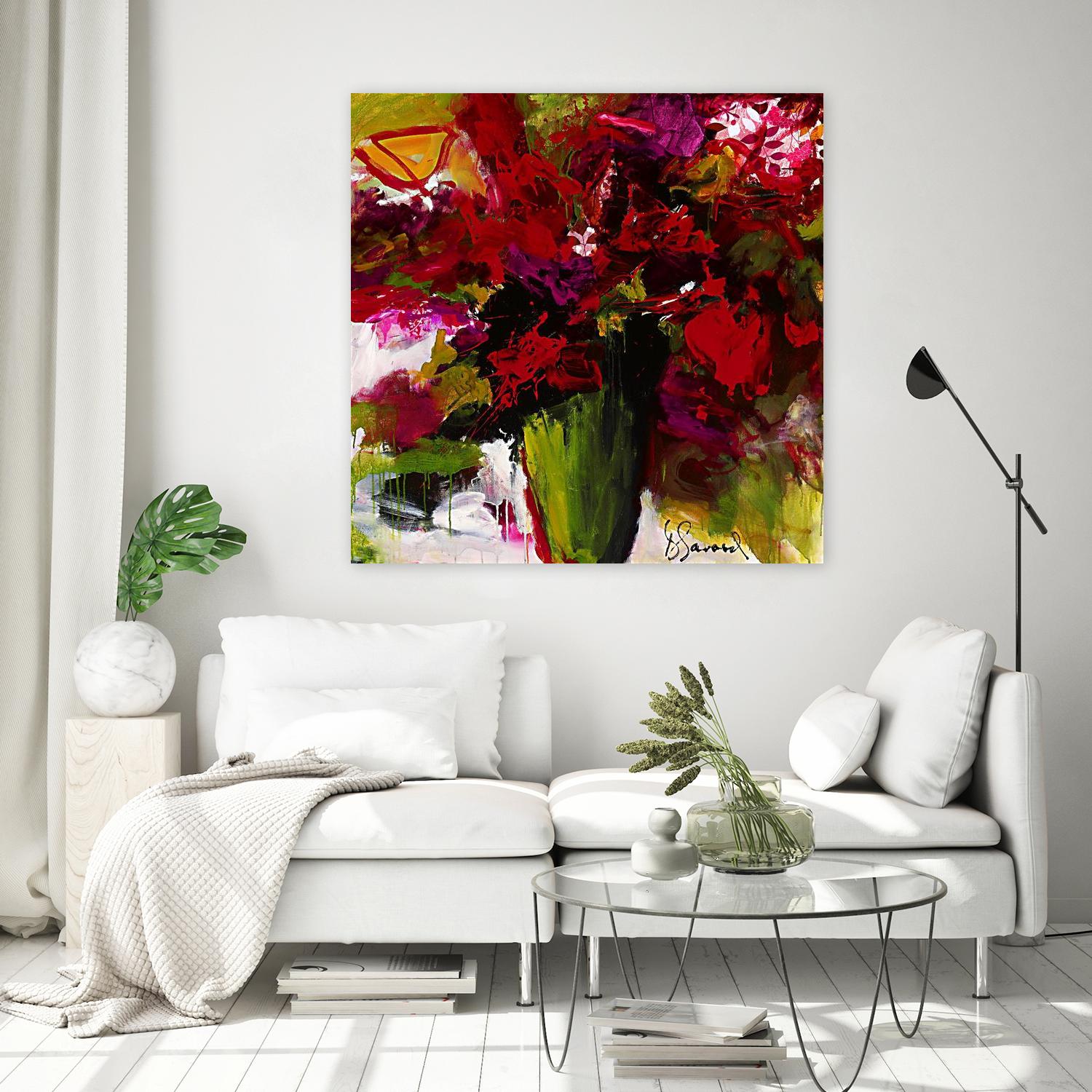 Fleur du Paradis by Doris Savard on GIANT ART - red flowers canadian painters
