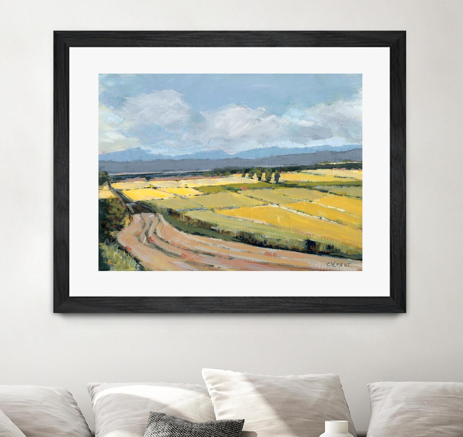 Summer Landscape by Jacques Clement on GIANT ART - pink landscape artistes du québec