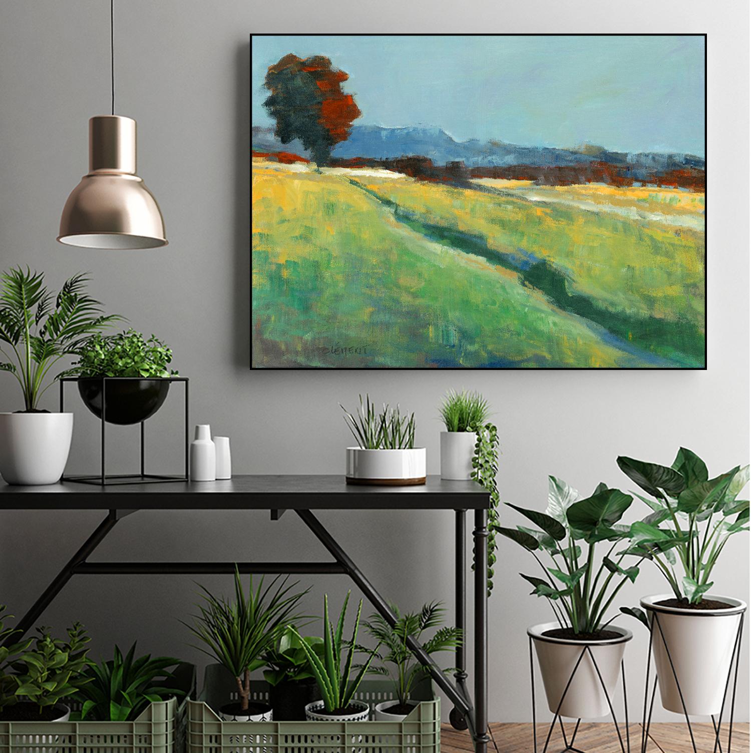 The red tree by Jacques Clement on GIANT ART - blue landscape