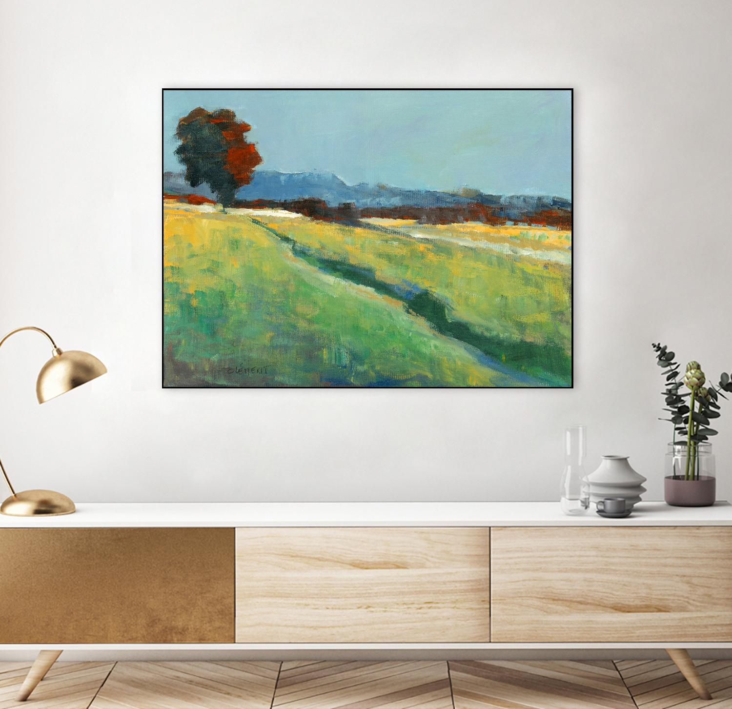 The red tree by Jacques Clement on GIANT ART - blue landscape