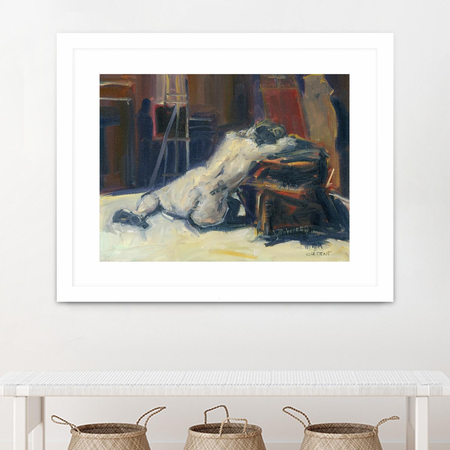 Lyrsa by Jacques Clement on GIANT ART - beige figurative corps nu