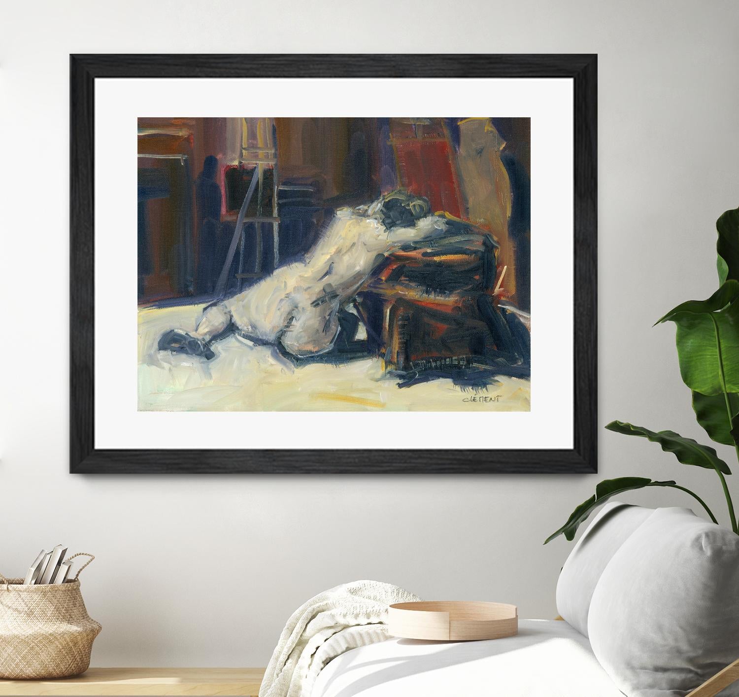 Lyrsa by Jacques Clement on GIANT ART - beige figurative corps nu