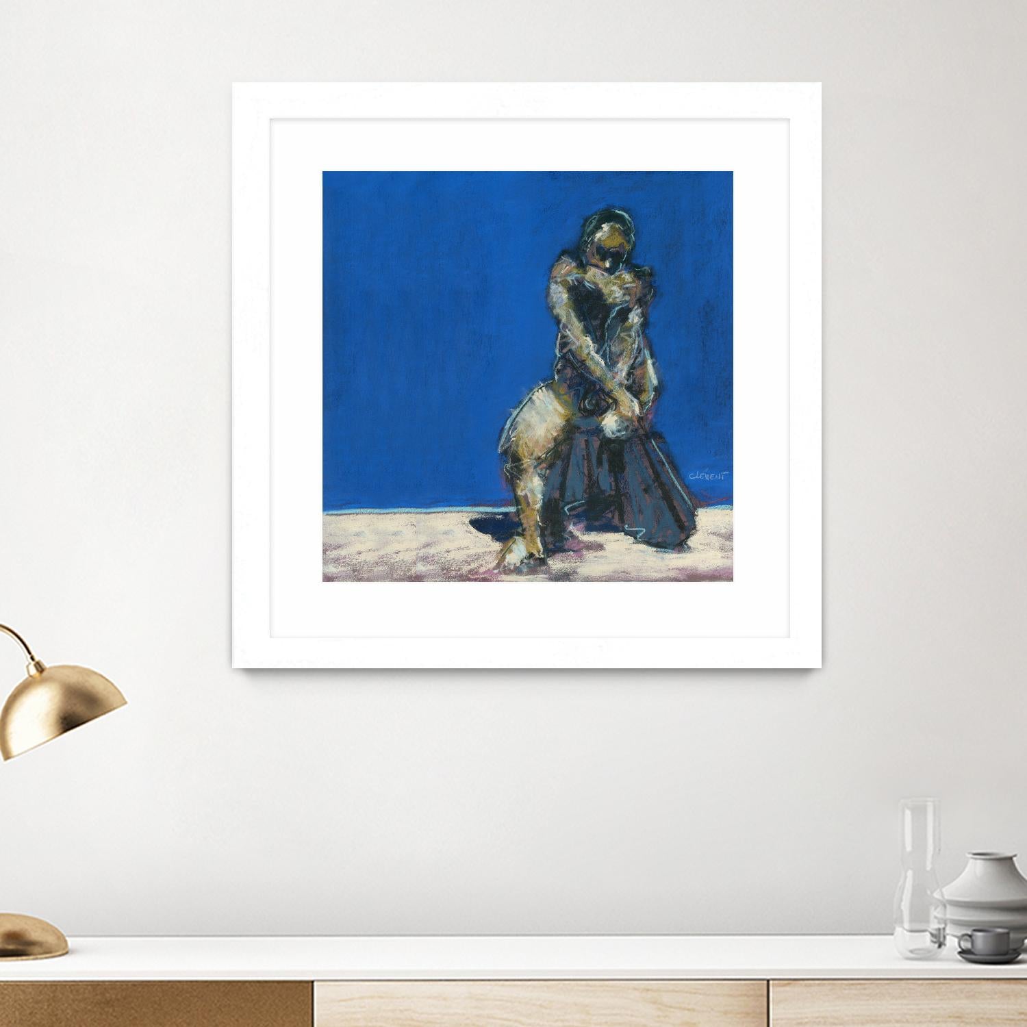 Dymas by Jacques Clement on GIANT ART - blue figurative corps nu
