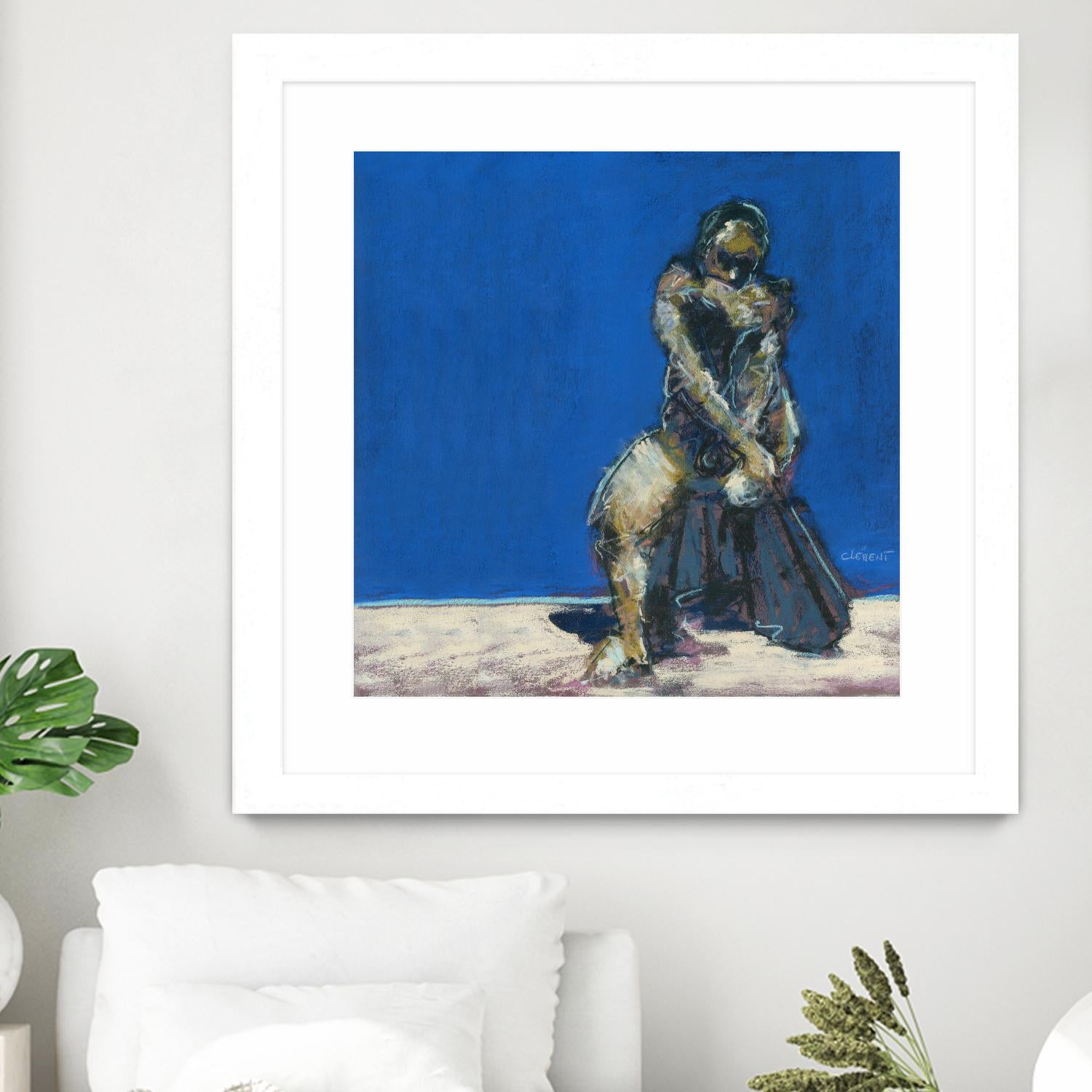 Dymas by Jacques Clement on GIANT ART - blue figurative corps nu