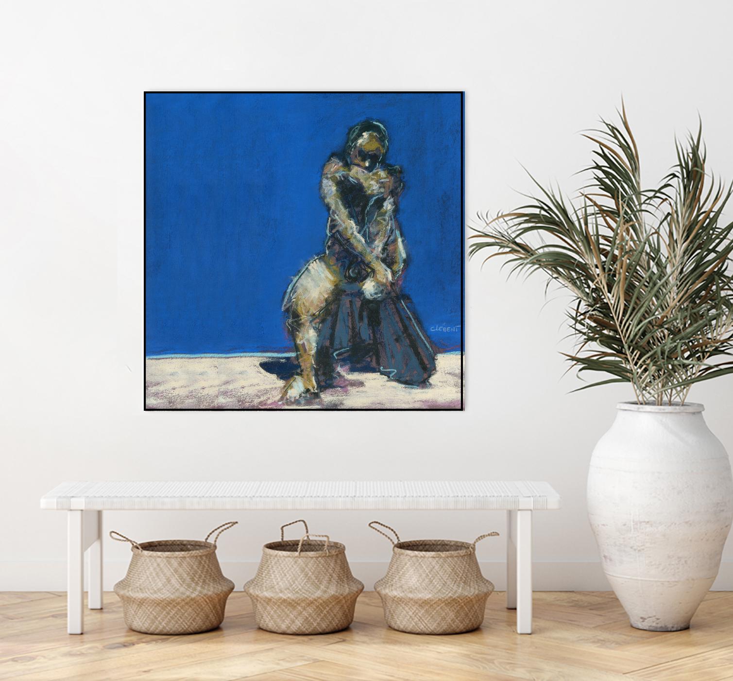 Dymas by Jacques Clement on GIANT ART - blue figurative corps nu