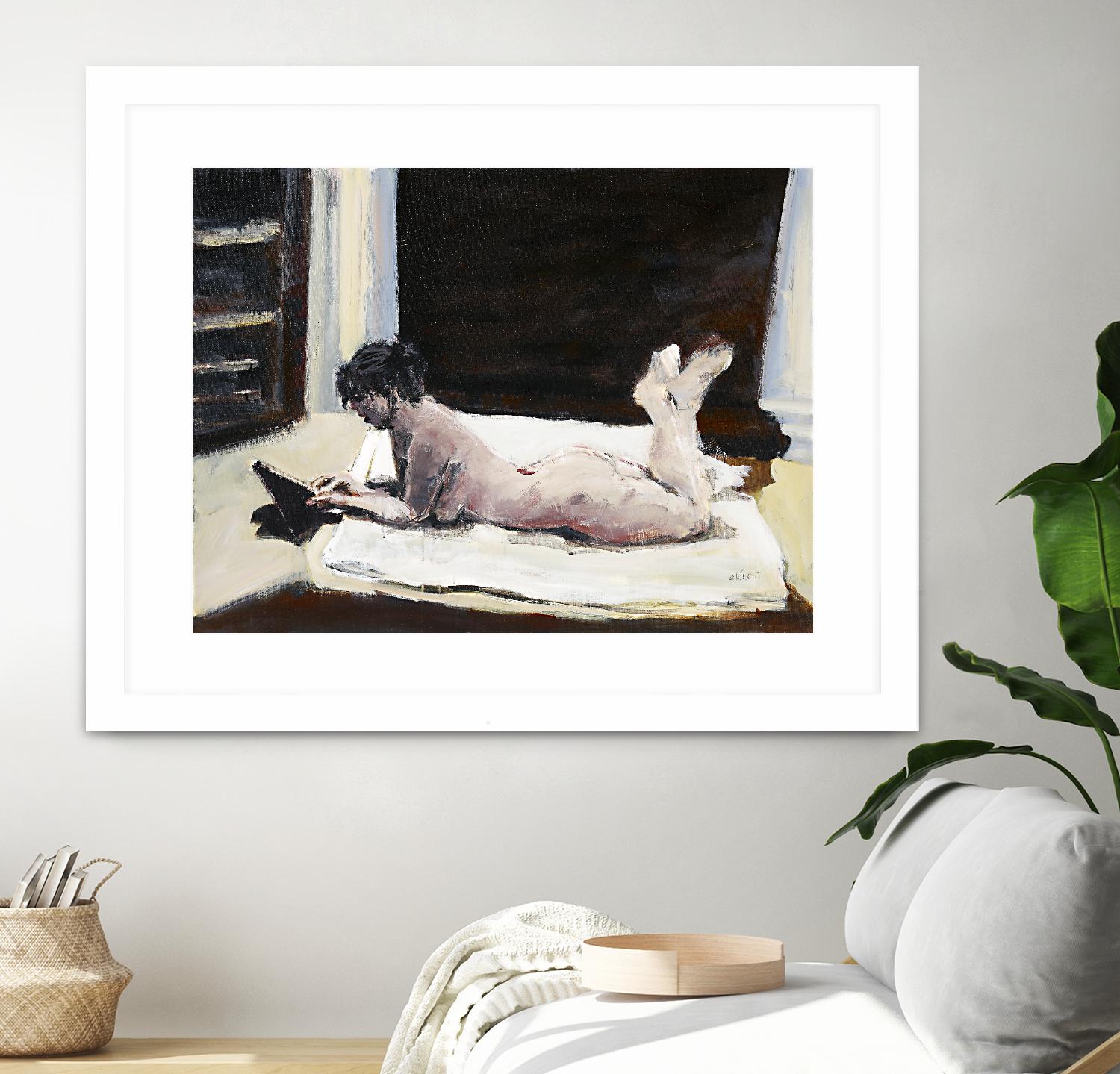 Gidas by Jacques Clement on GIANT ART - pink artistes du québec bed