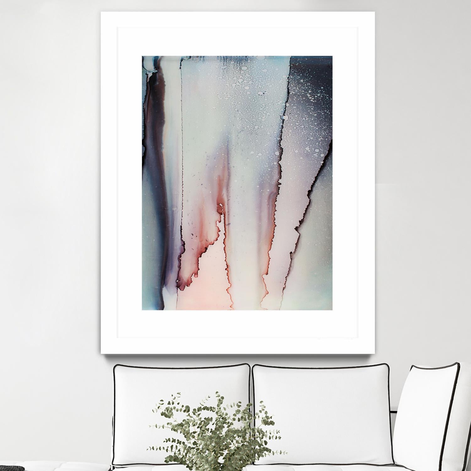Flowing Color by Alyson Mccrink on GIANT ART - pink abstract linéaire