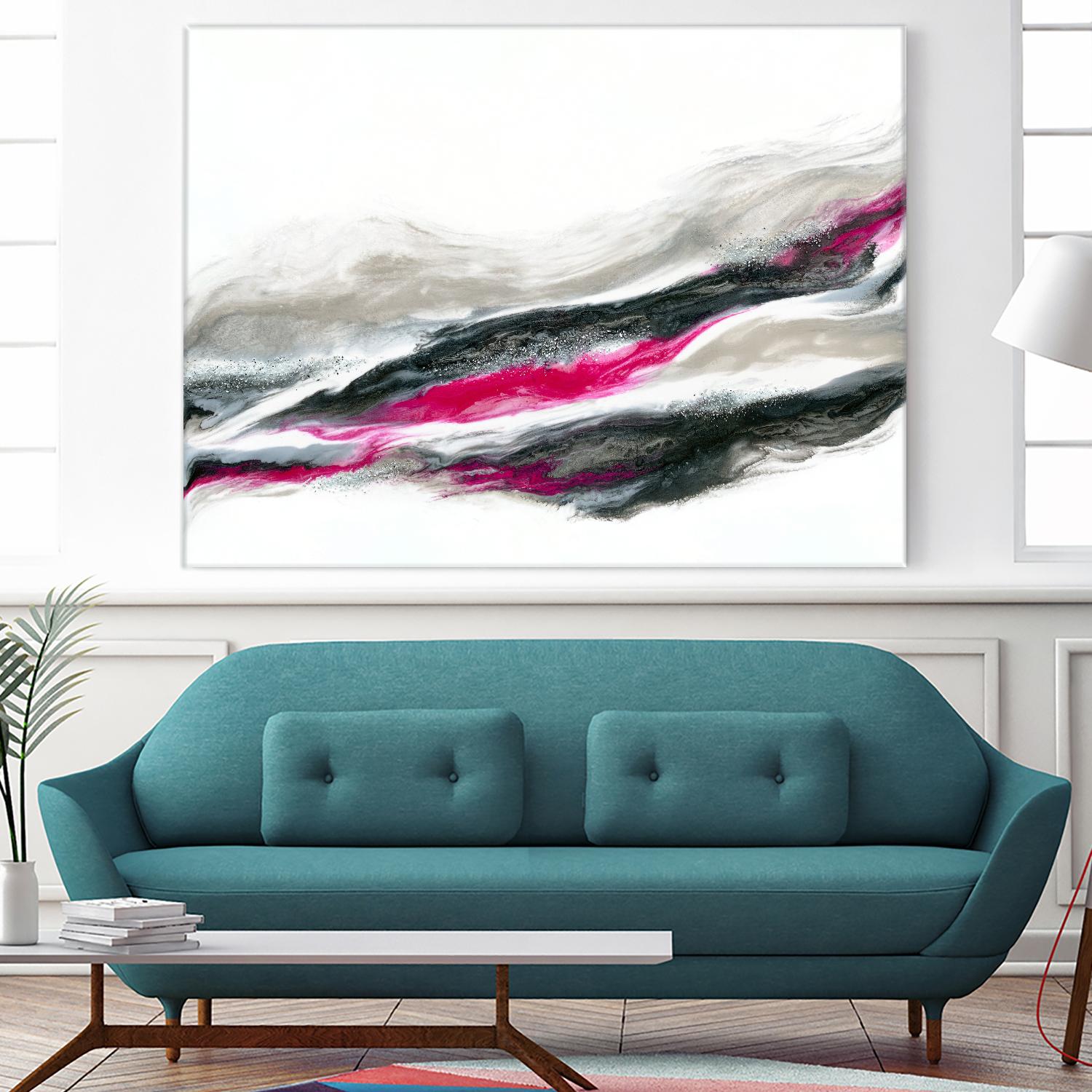 Frozen Ocean -2 by Alyson Mccrink on GIANT ART - pink abstract