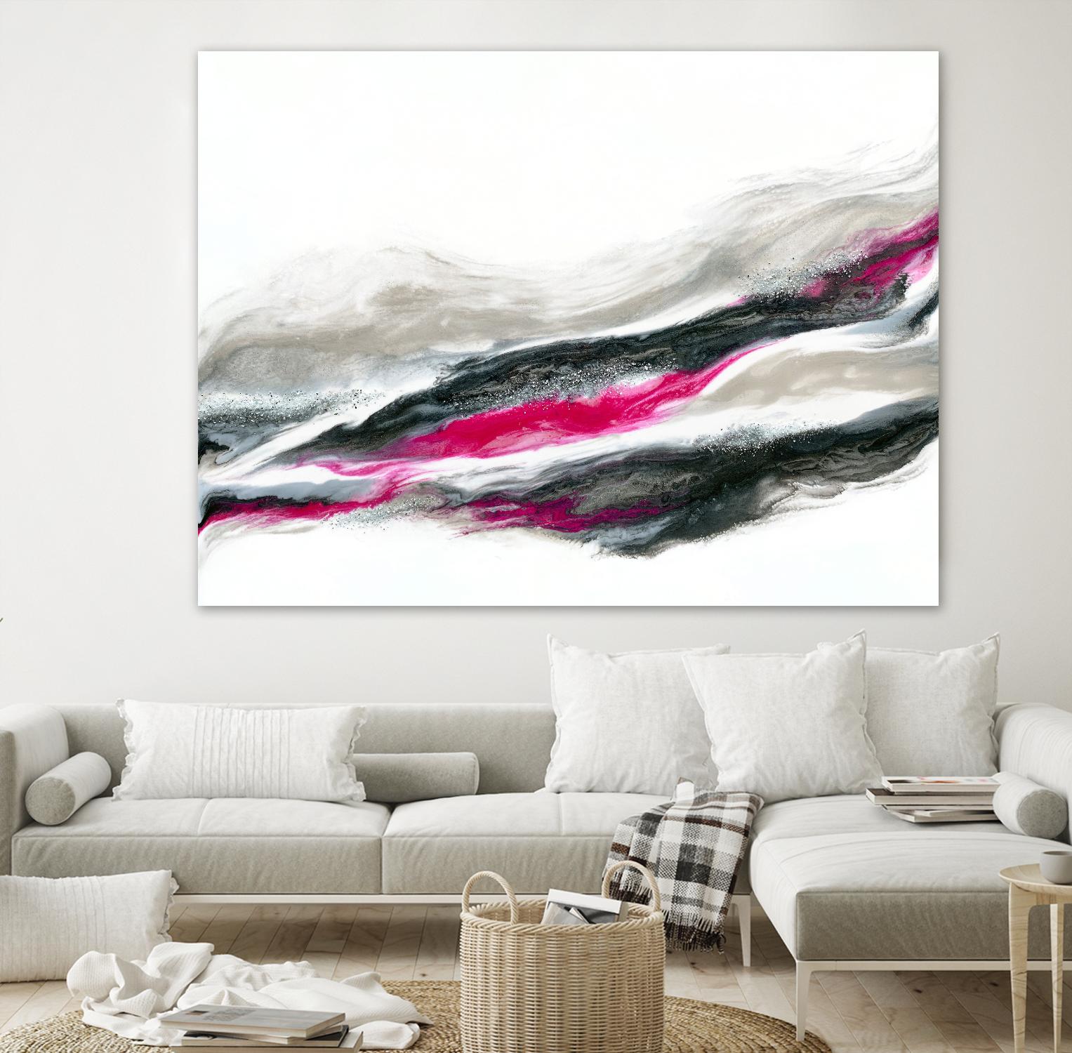 Frozen Ocean -2 by Alyson Mccrink on GIANT ART - pink abstract