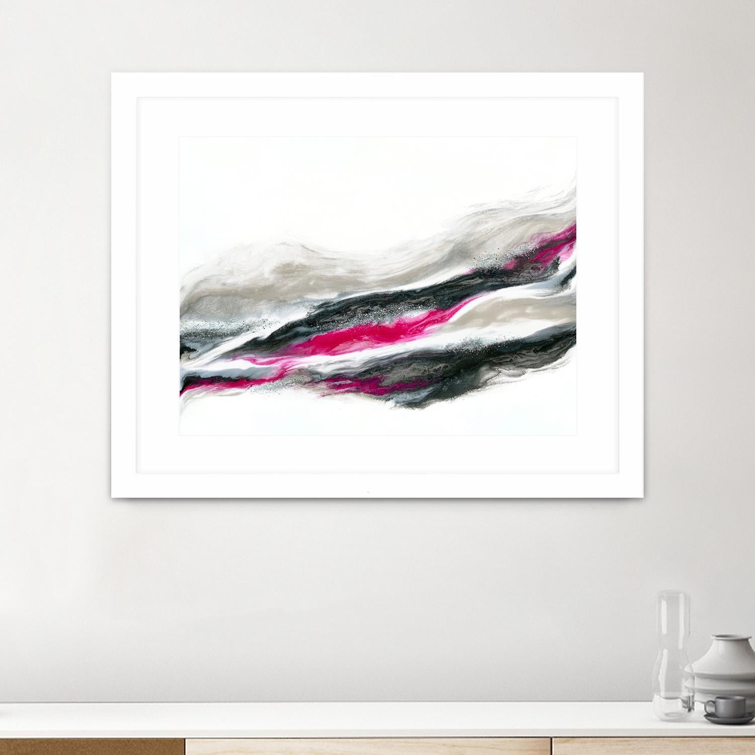 Frozen Ocean -2 by Alyson Mccrink on GIANT ART - pink abstract