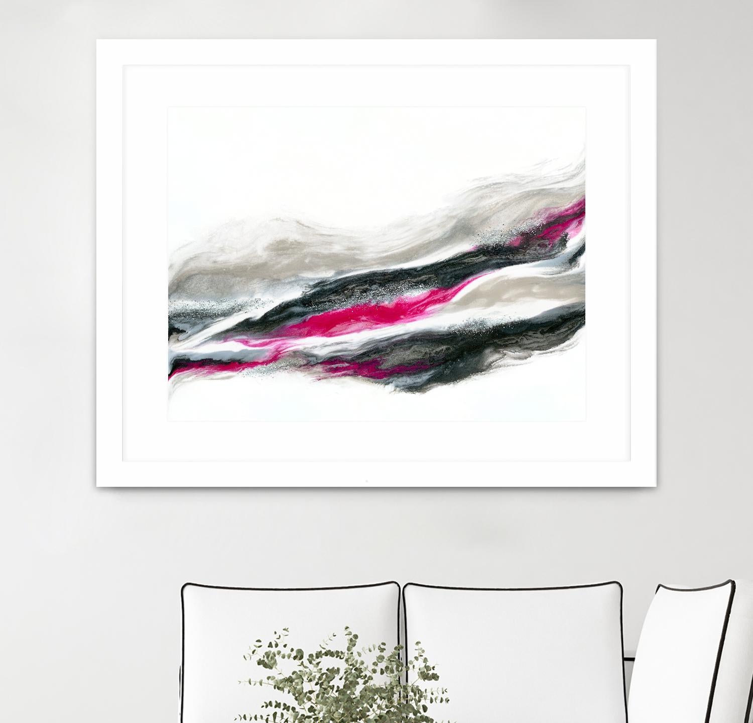 Frozen Ocean -2 by Alyson Mccrink on GIANT ART - pink abstract