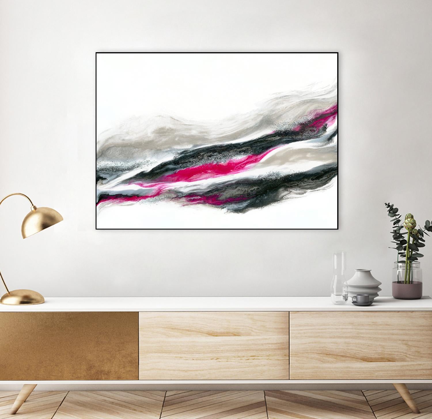 Frozen Ocean -2 by Alyson Mccrink on GIANT ART - pink abstract