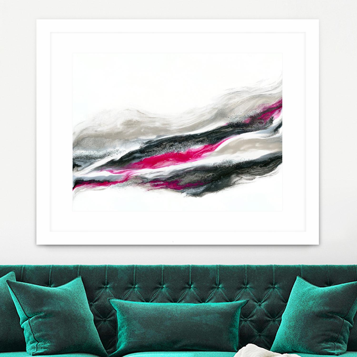 Frozen Ocean -2 by Alyson Mccrink on GIANT ART - pink abstract