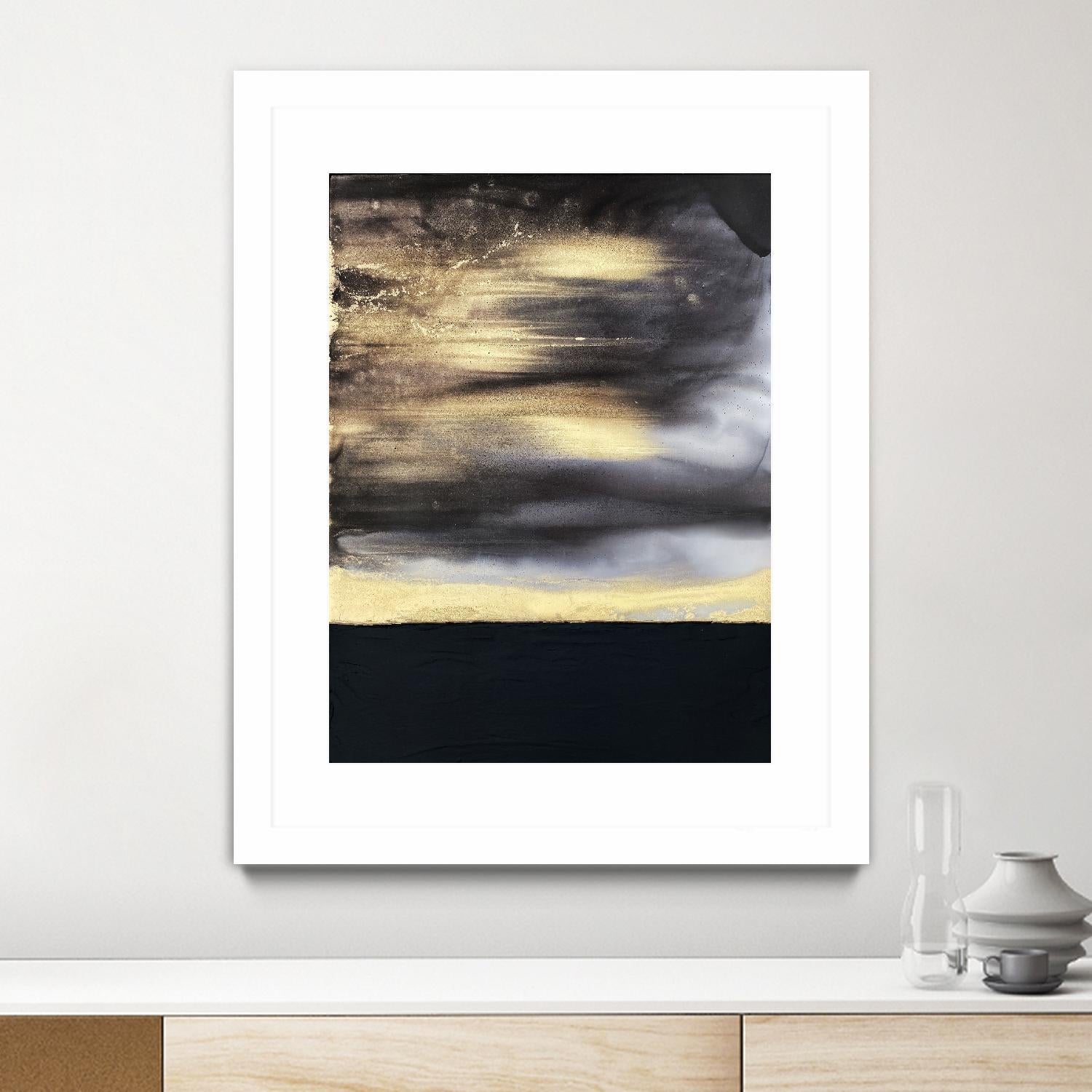 Golden Dawn -Purple by Alyson Mccrink on GIANT ART - beige abstract horizon